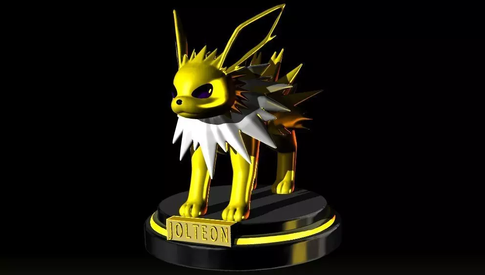 JOLTEON EEVEE POKEMON ELECTRIC POKEDEX 3D print model_0