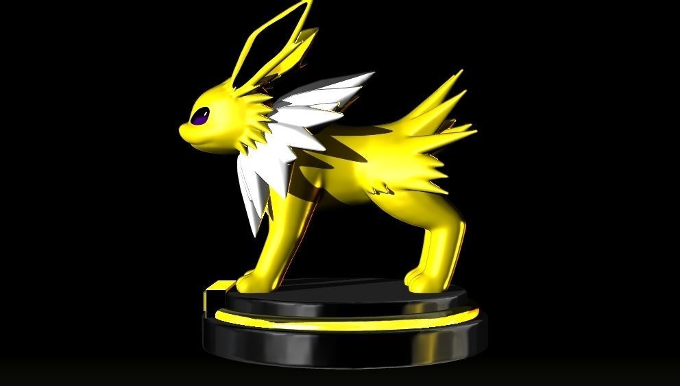 JOLTEON EEVEE POKEMON ELECTRIC POKEDEX 3D print model_3