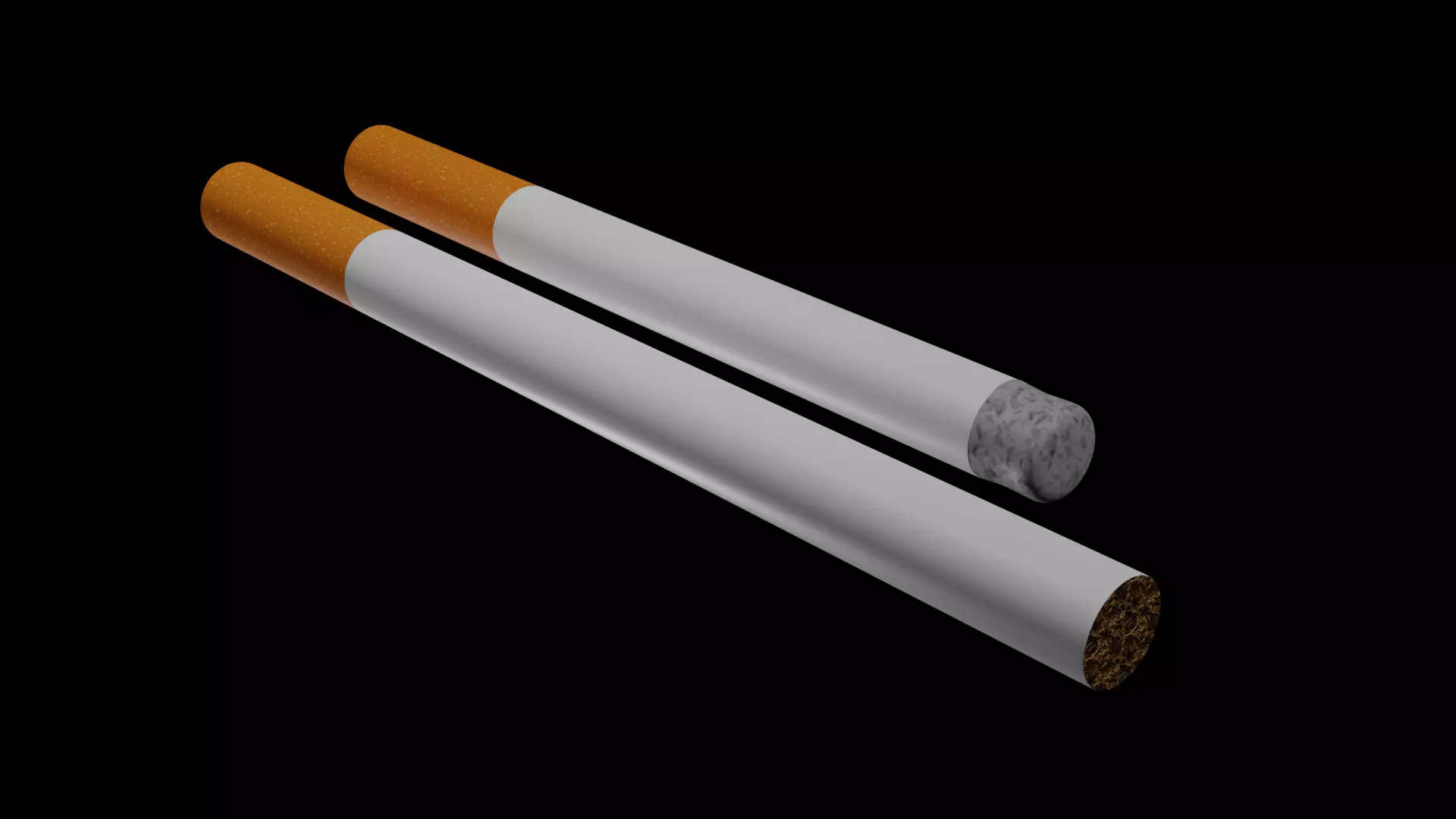 Two Cigarettes Low-poly 3D model