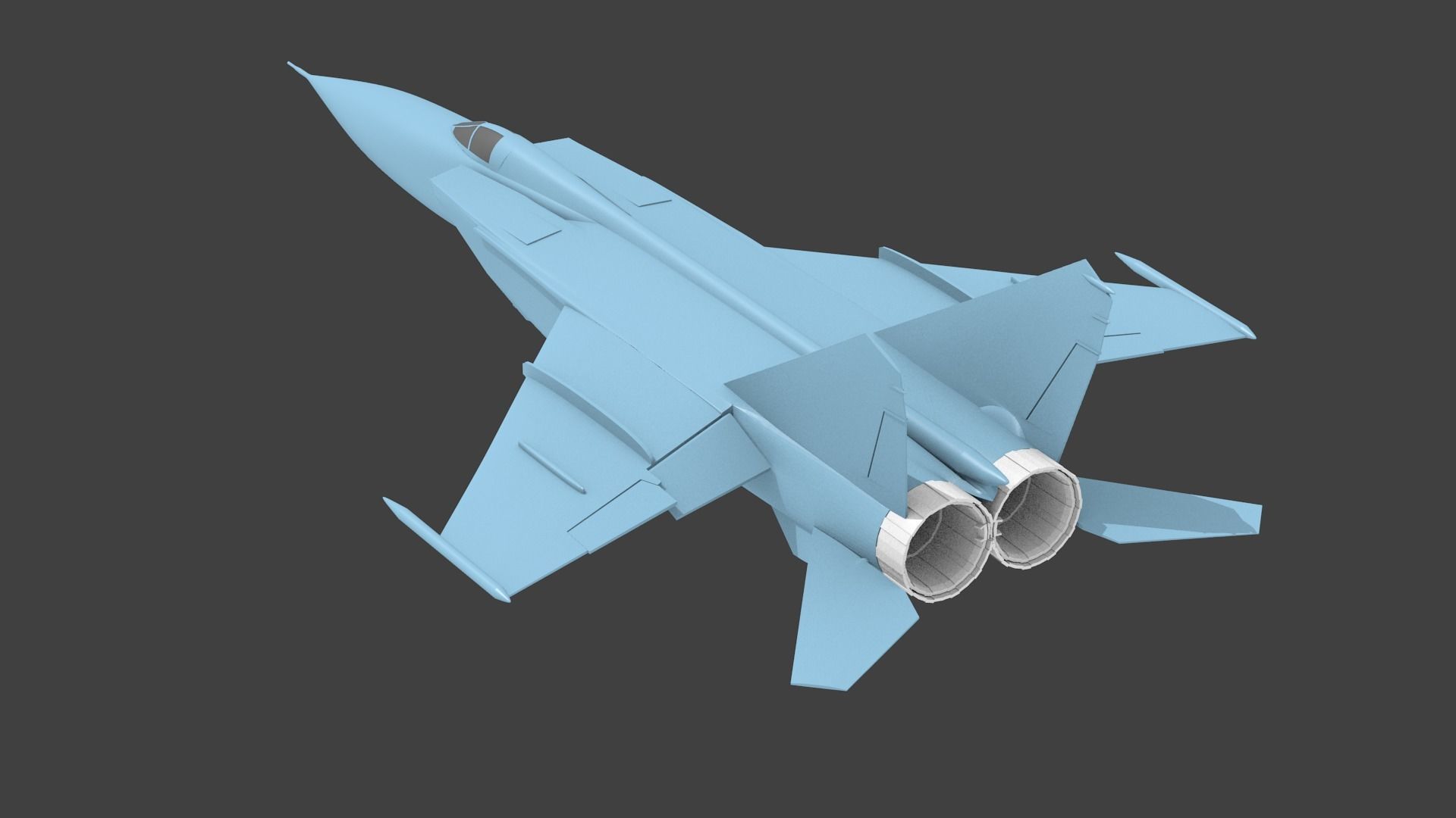 mig-25 foxbat 3D print model_1