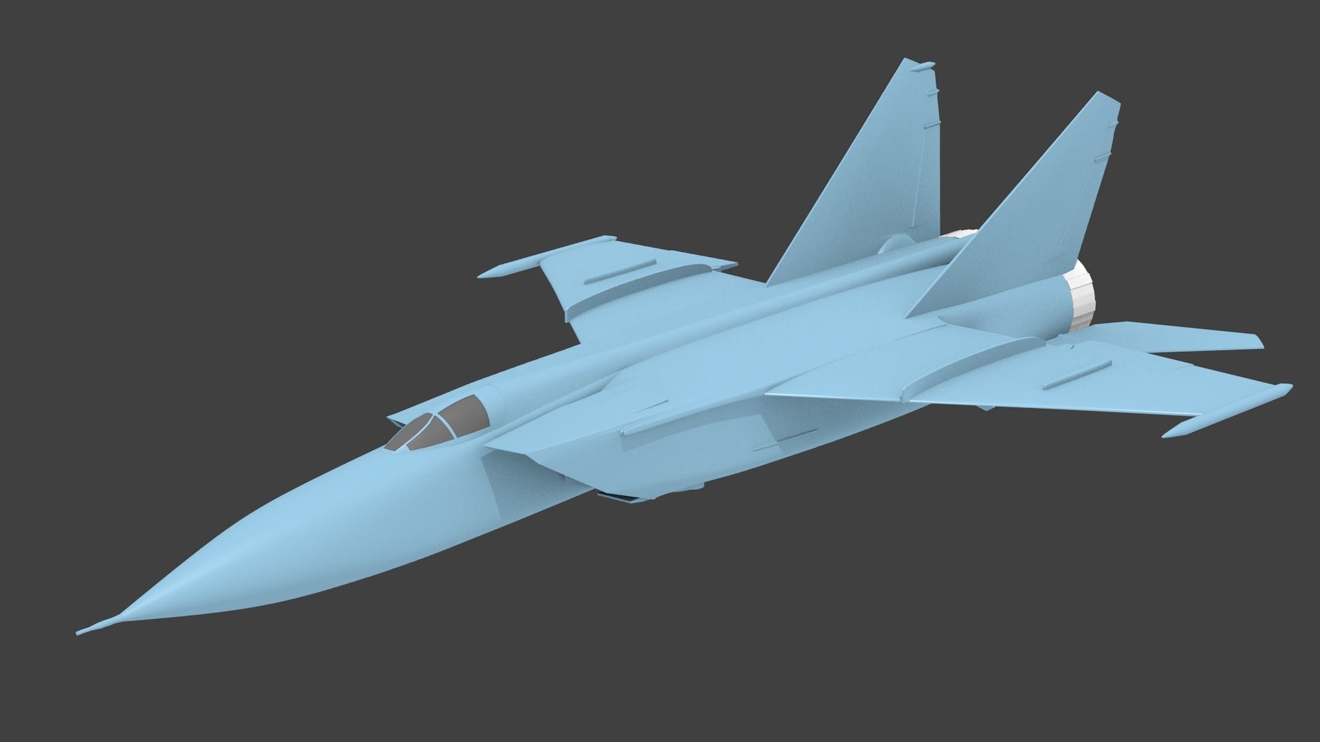 mig-25 foxbat 3D print model_2
