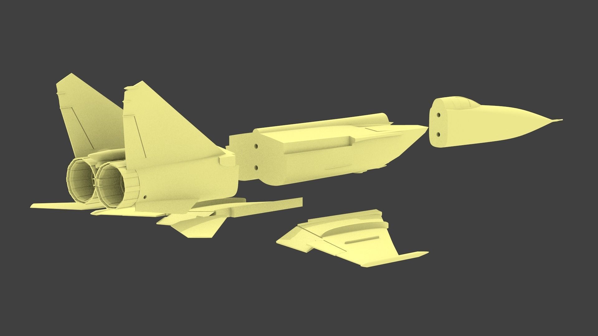 mig-25 foxbat 3D print model_8