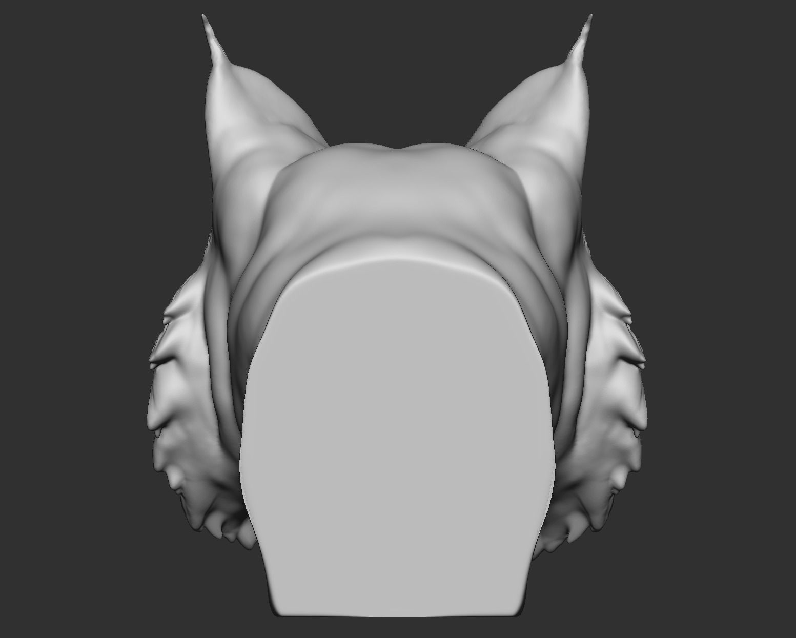 Bobcat Bust  3D print model_5