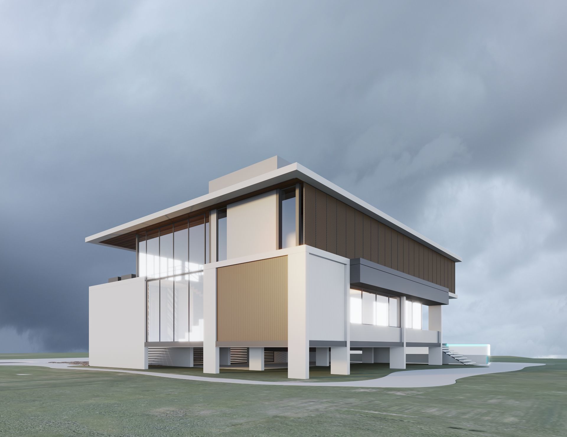 Modern House 3D model_1