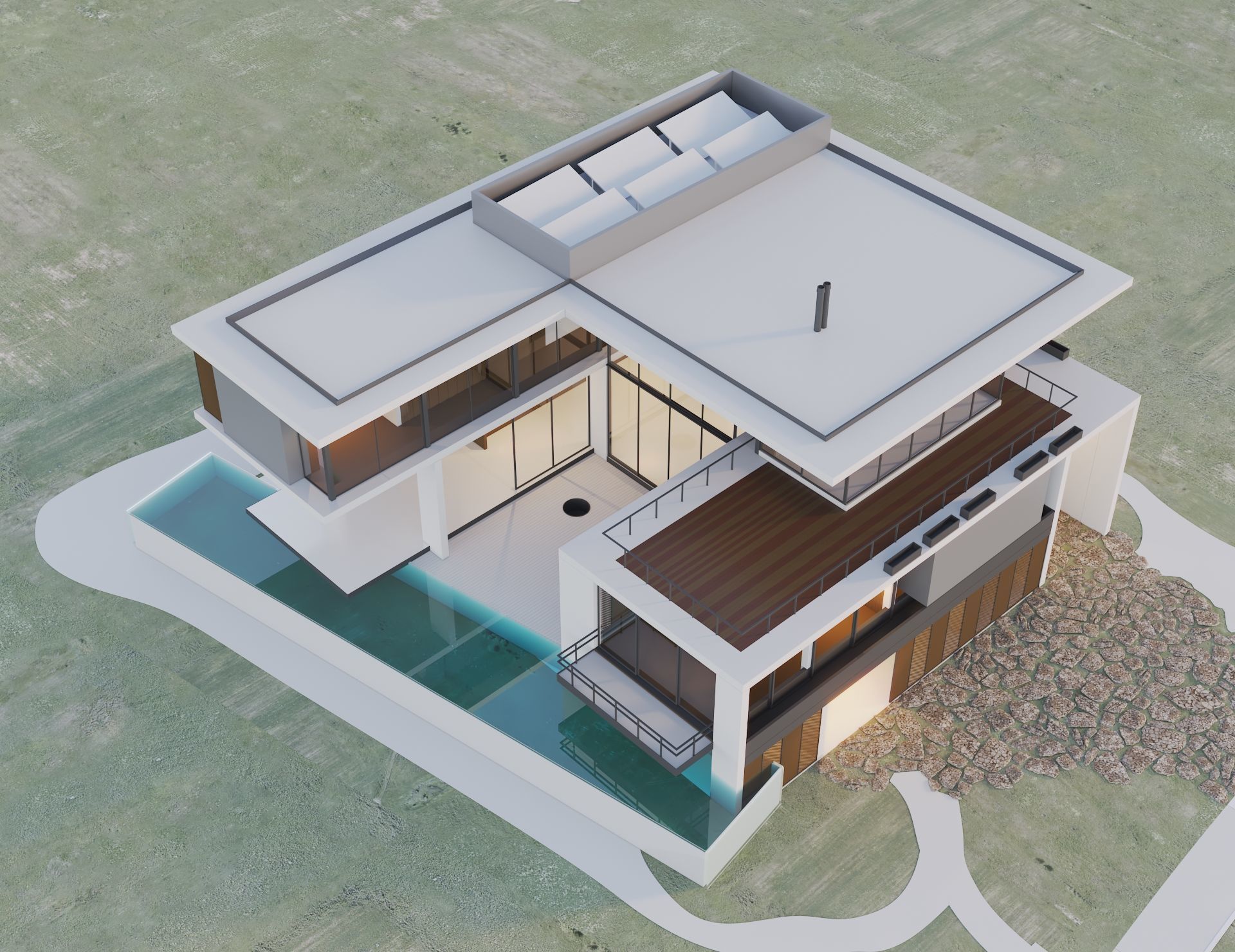 Modern House 3D model_3