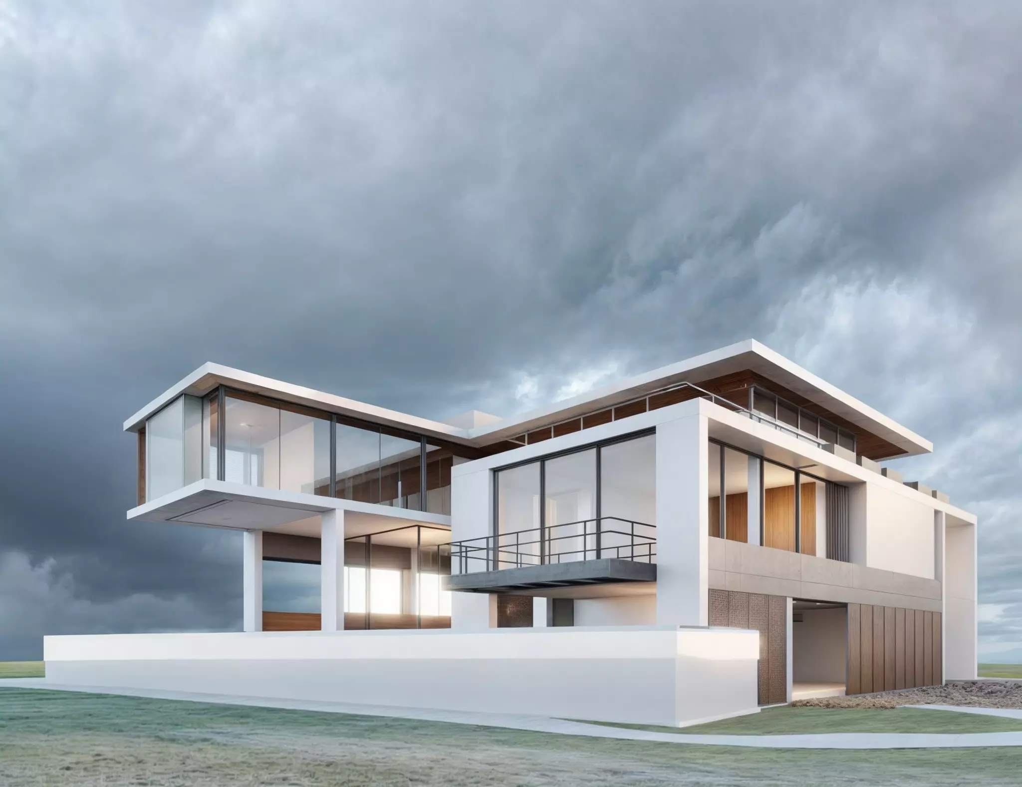Modern House 3D model_0