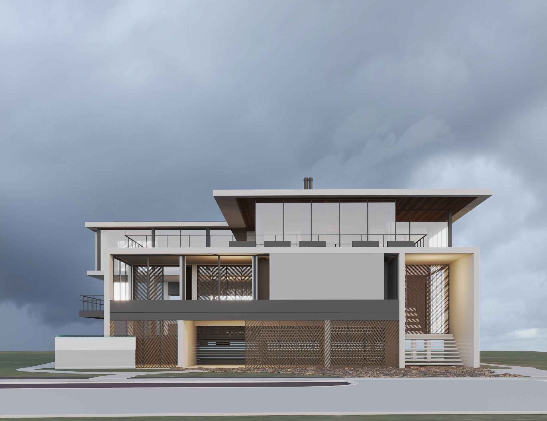 Modern House 3D model_2