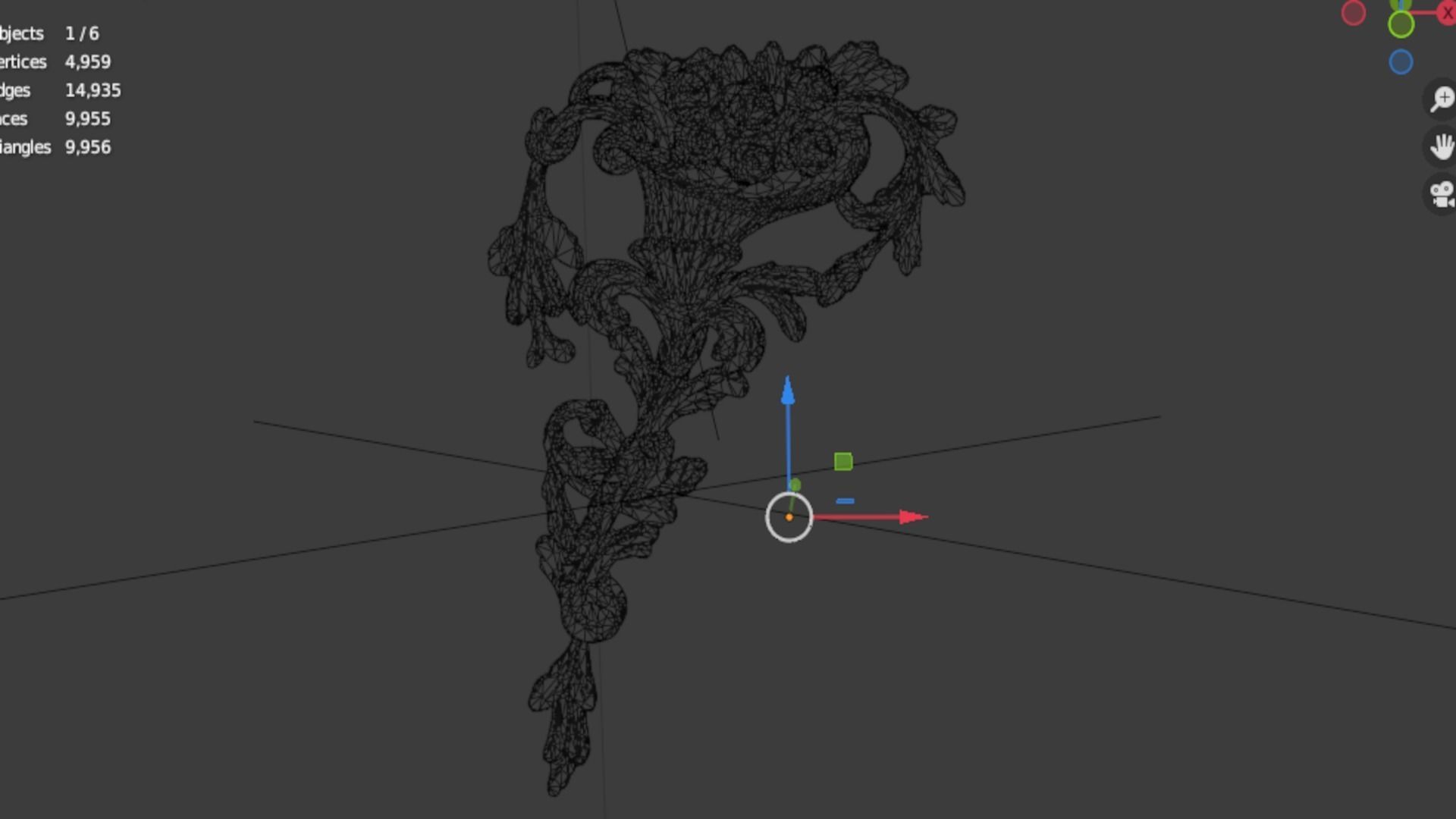 Classic carved decor ornament 356 3D model_6