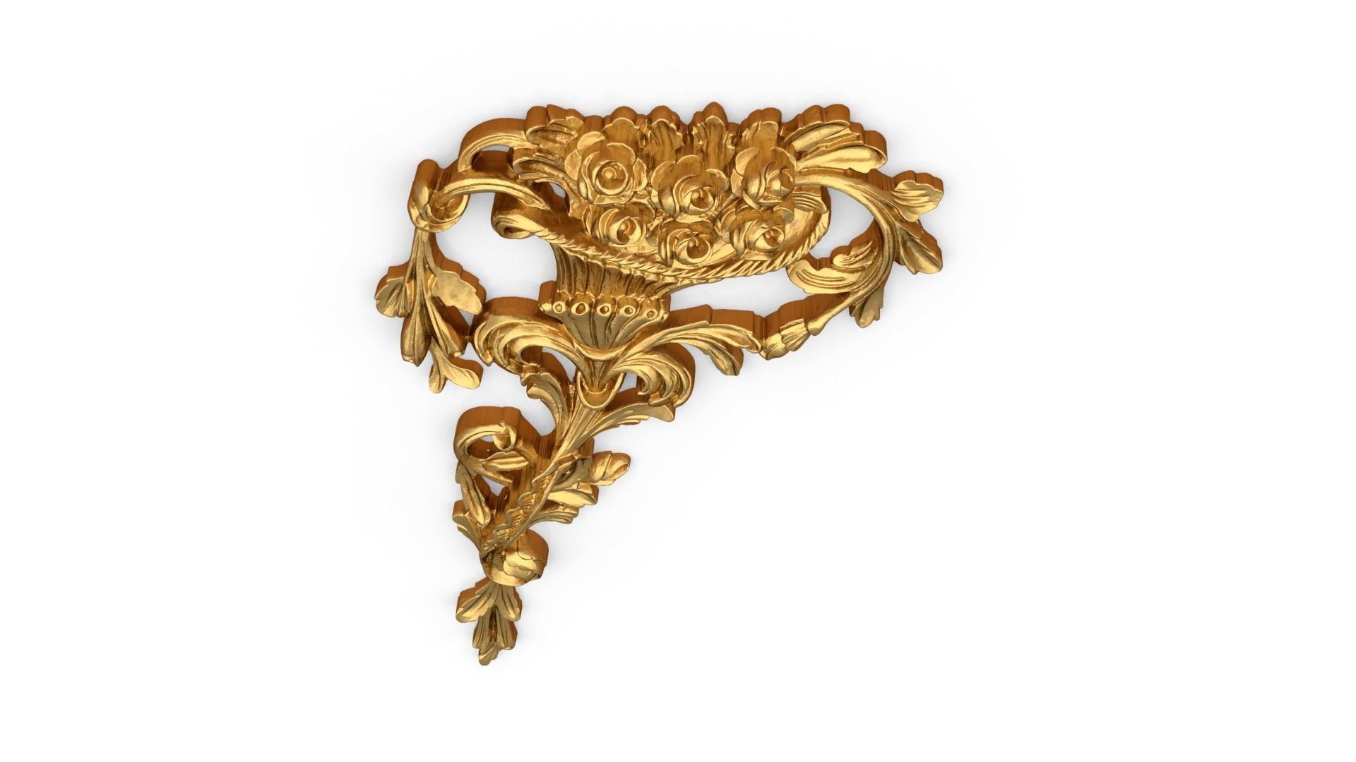 Classic carved decor ornament 356 3D model_4