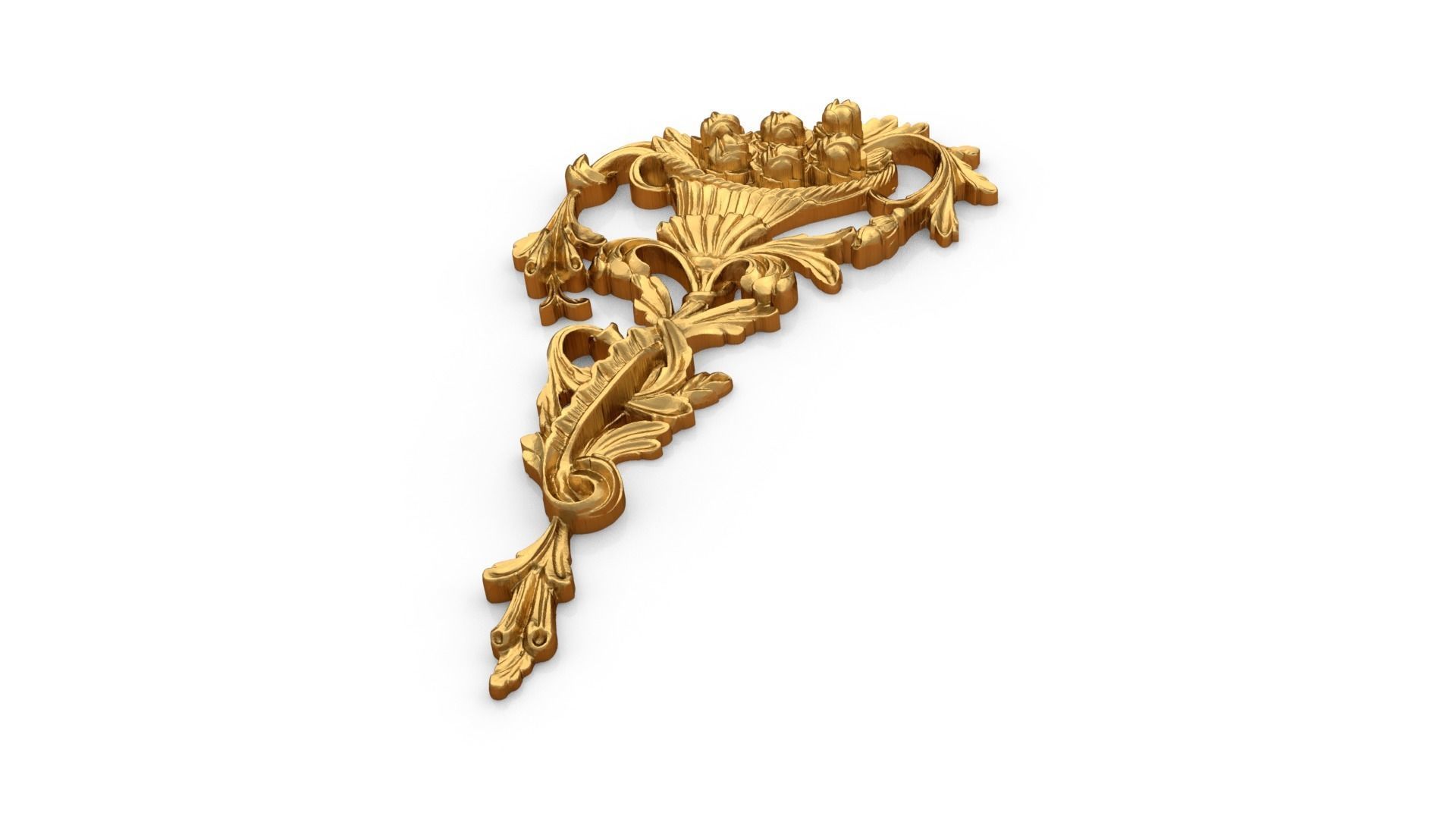 Classic carved decor ornament 356 3D model_3