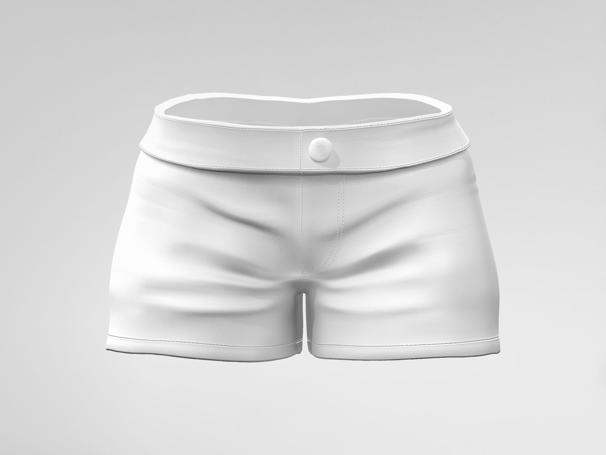 Womens Shorts Low-poly 3D model_5