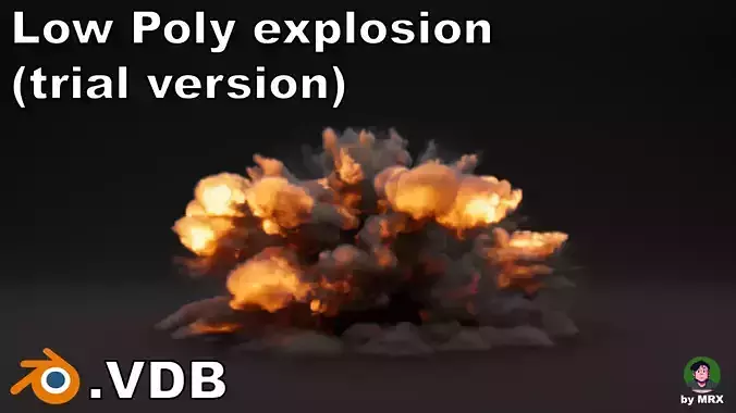 Low Poly Explosion 1 Trial version Free 3D model