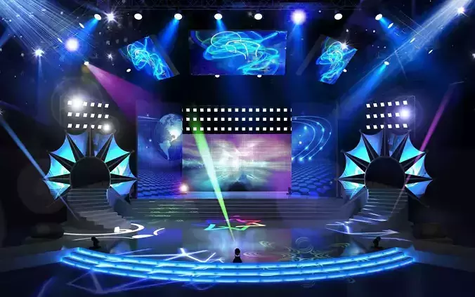Stage party concert fashion catwalk T station  4 3D model