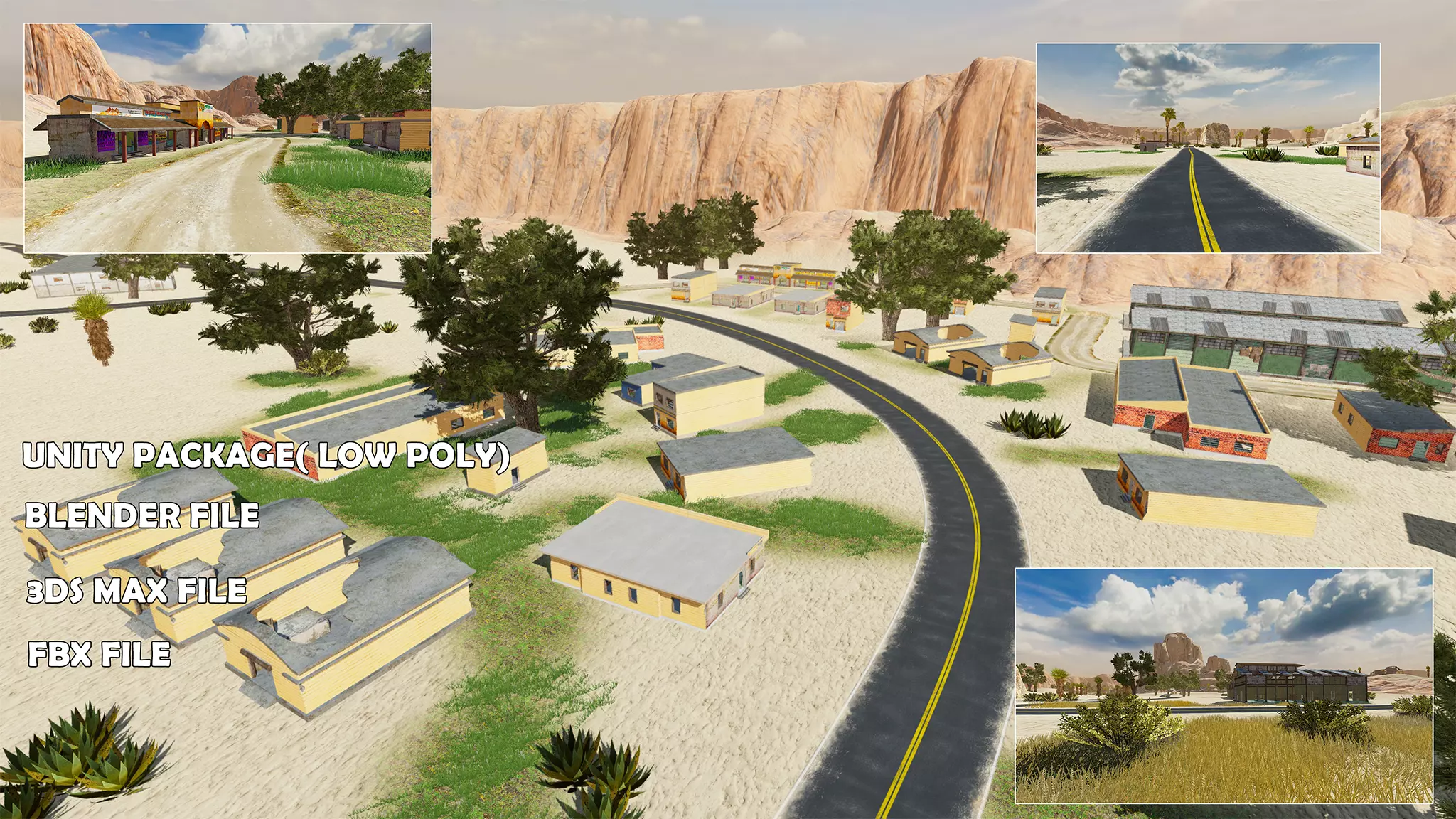 Pubg Desert Map Registan game ready Low-poly 3D model