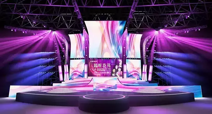 Stage party concert fashion catwalk T station  10 3D model
