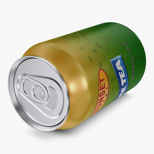 Ice Tea Green Can 330ml Simple M 1 3D model 5