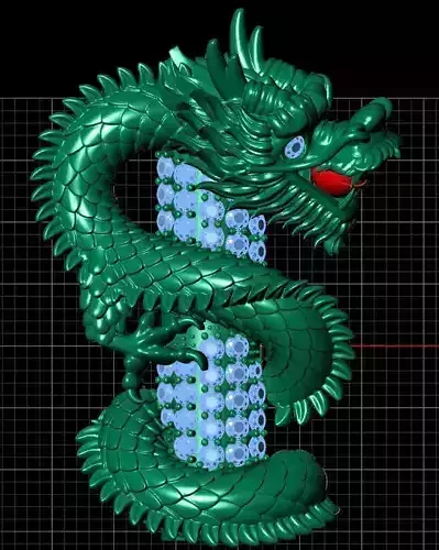 Dragon hugging the pillar