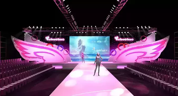 Stage party concert fashion catwalk T station  13 3D model