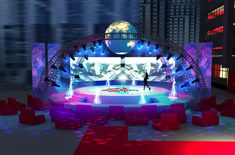 Stage party concert fashion catwalk T station  21 3D model_0