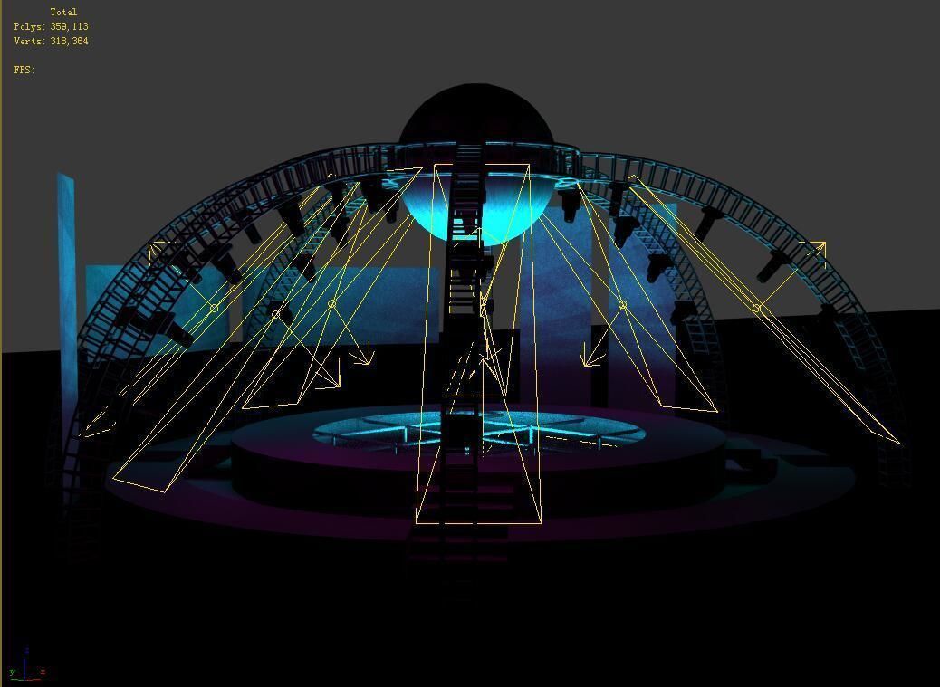 Stage party concert fashion catwalk T station  21 3D model_4