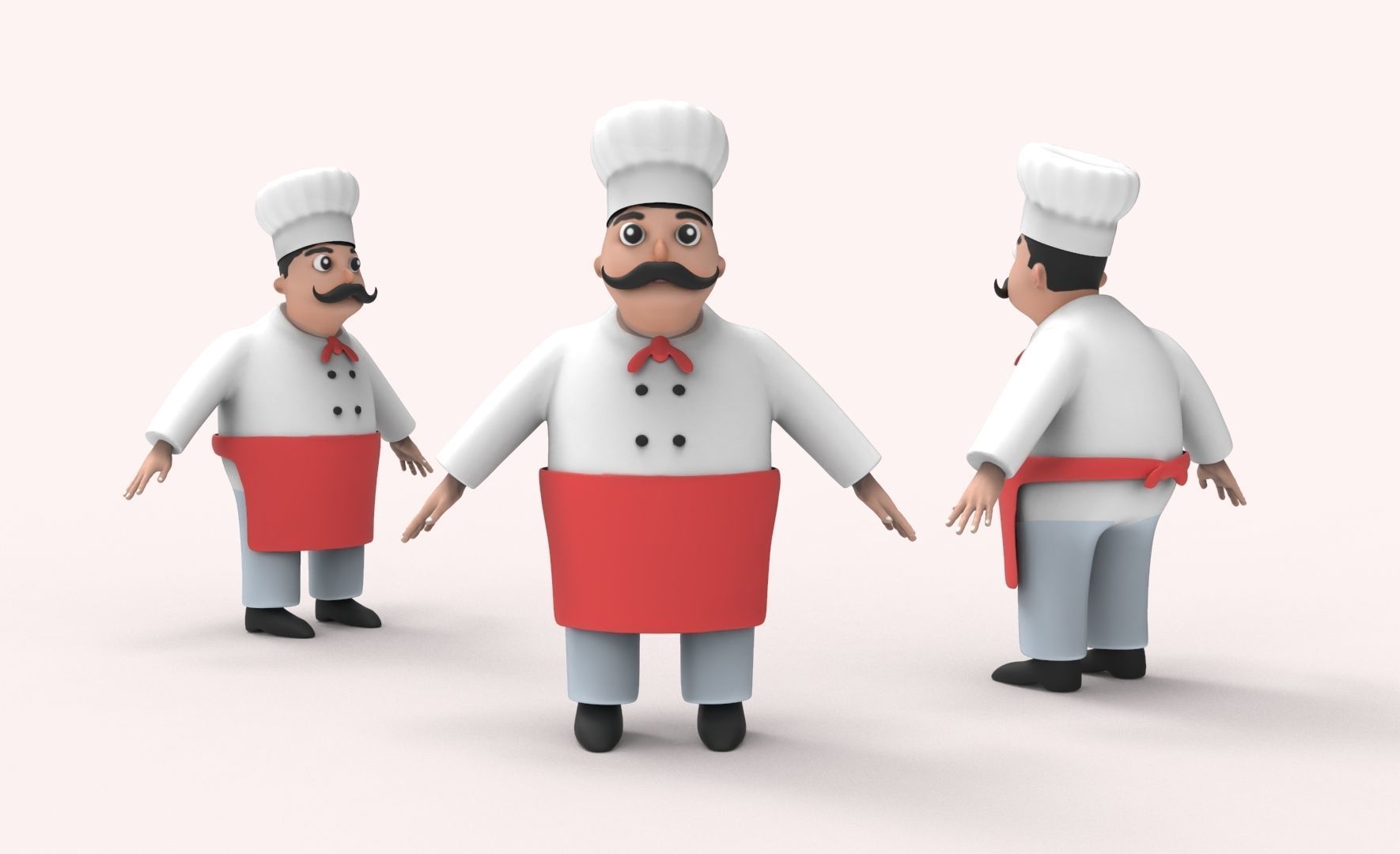 Character v001 Chef 3d free VR / AR / low-poly 3D model | CGTrader