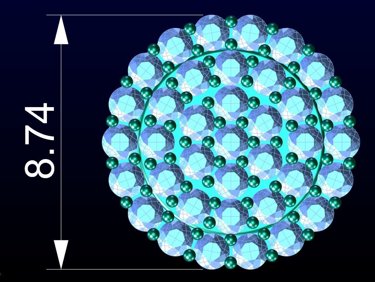 Diamond Cluster Stud Earrings 3D print model_5