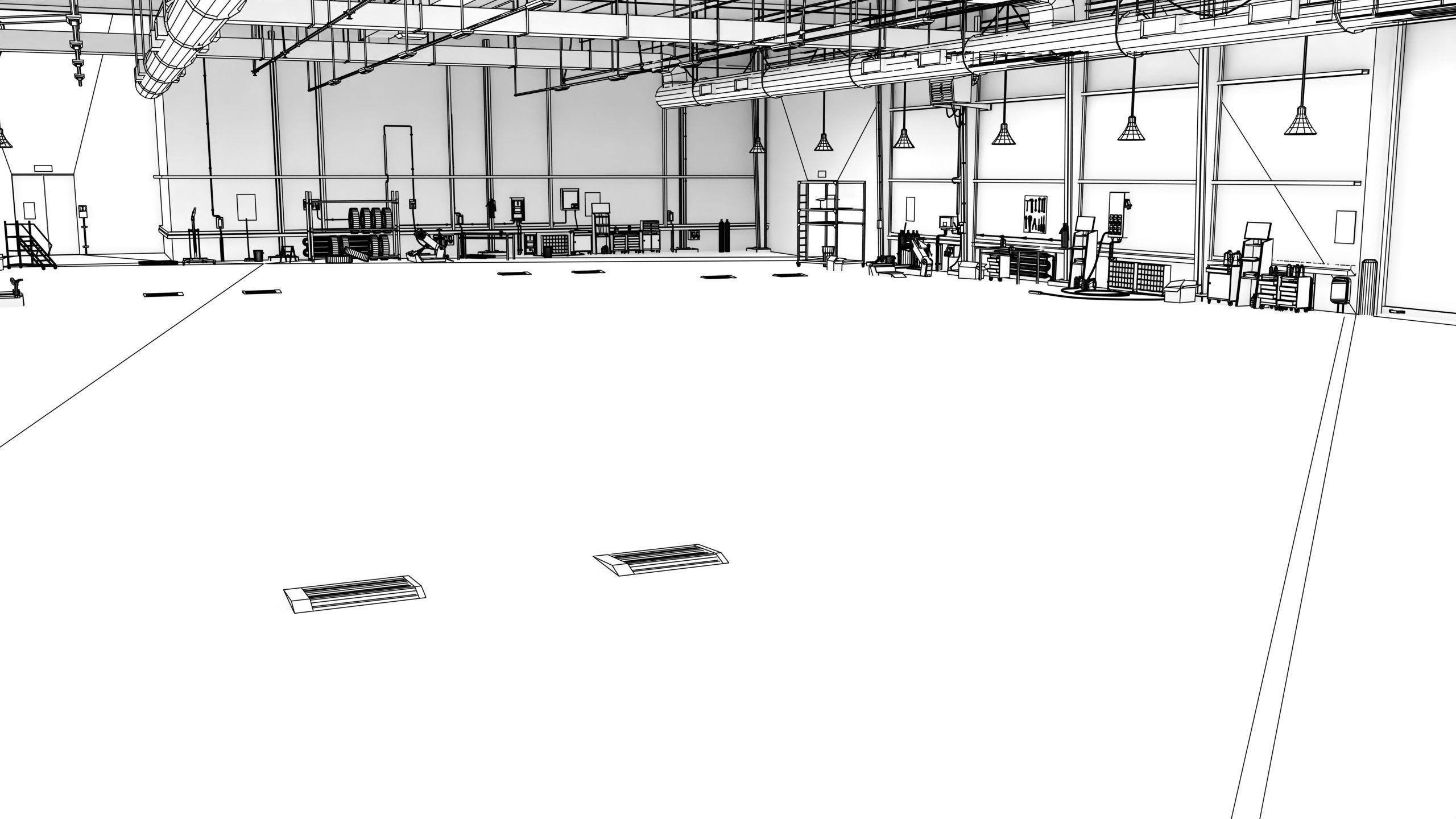 Truck Repair Workshop Interior 01 All PBR Unity UE Textures Low-poly 3D model_62