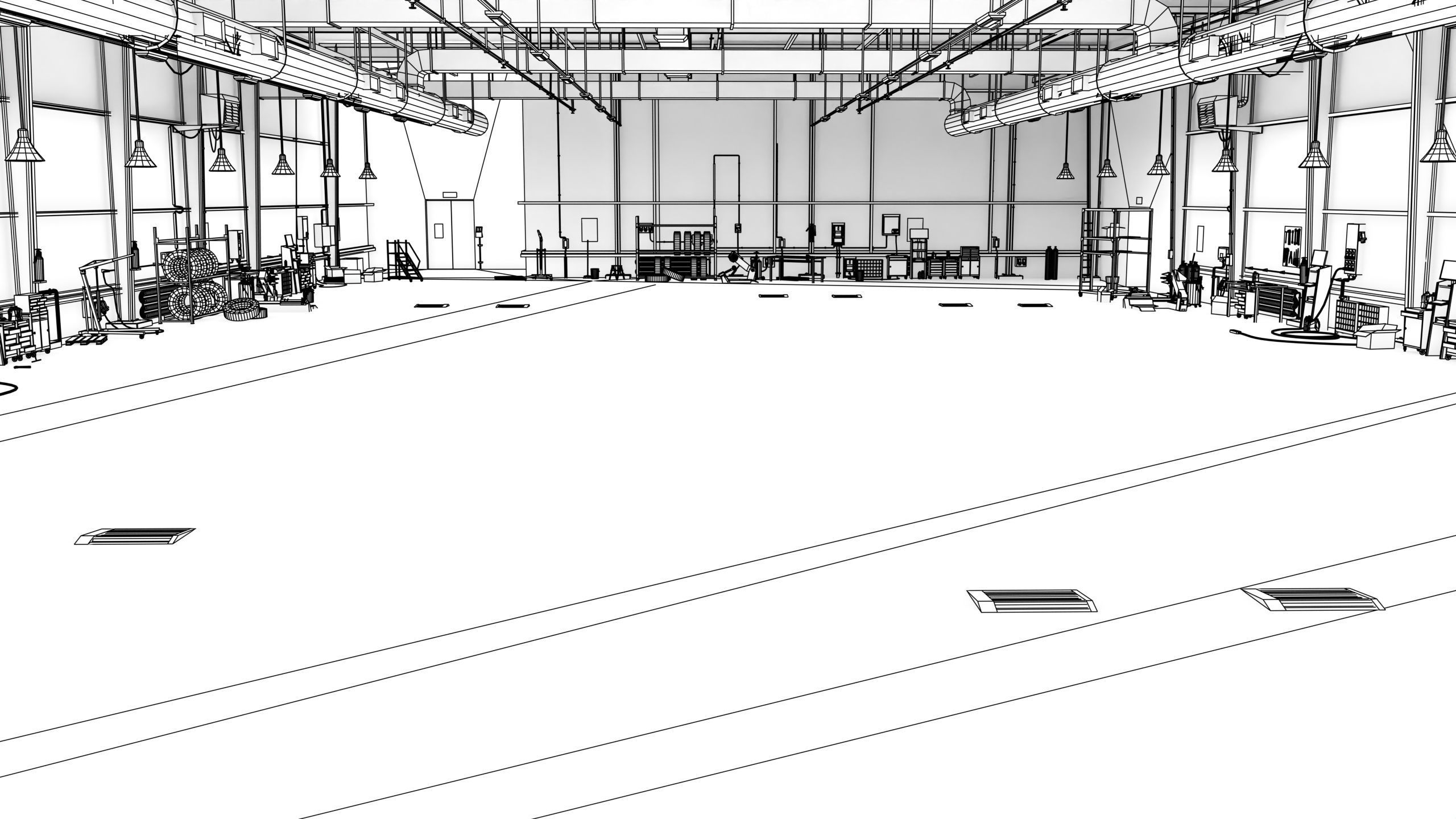 Truck Repair Workshop Interior 01 All PBR Unity UE Textures Low-poly 3D model_67