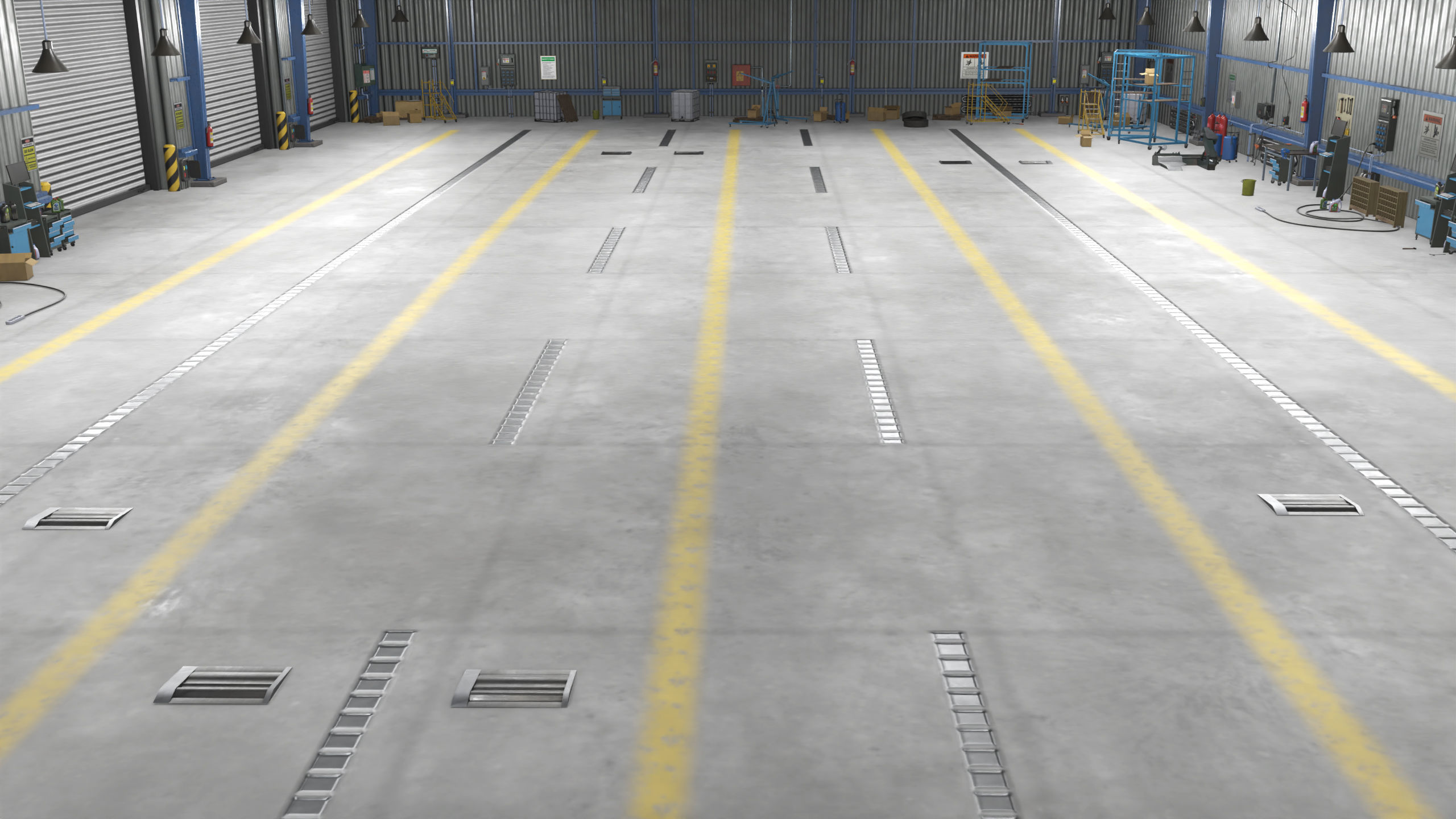 Truck Repair Workshop Interior 01 All PBR Unity UE Textures Low-poly 3D model_18