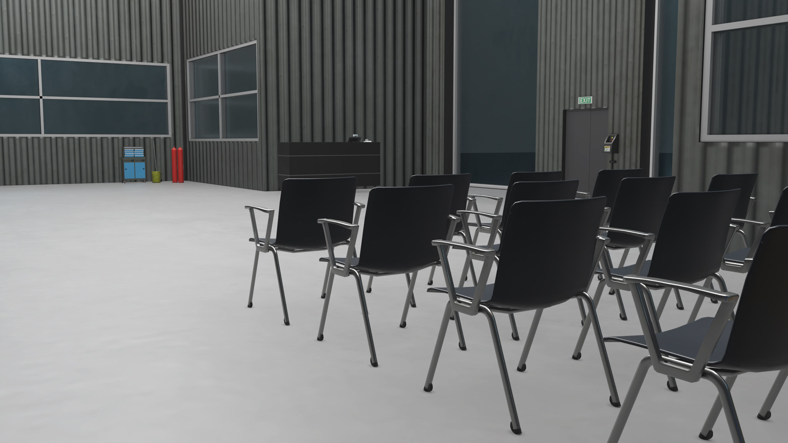 Truck Repair Workshop Interior 01 All PBR Unity UE Textures Low-poly 3D model_23