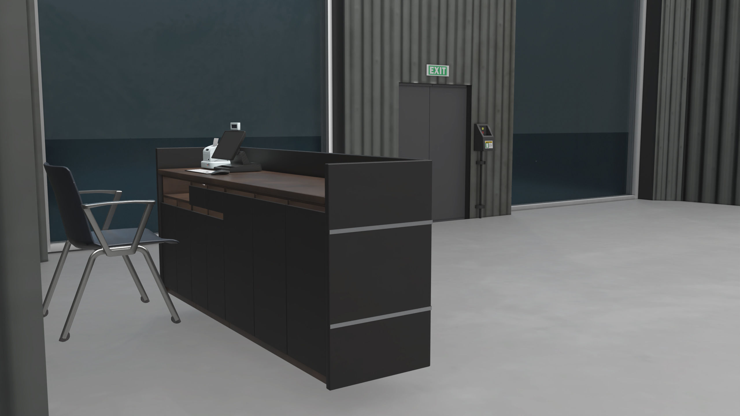 Truck Repair Workshop Interior 01 All PBR Unity UE Textures Low-poly 3D model_27