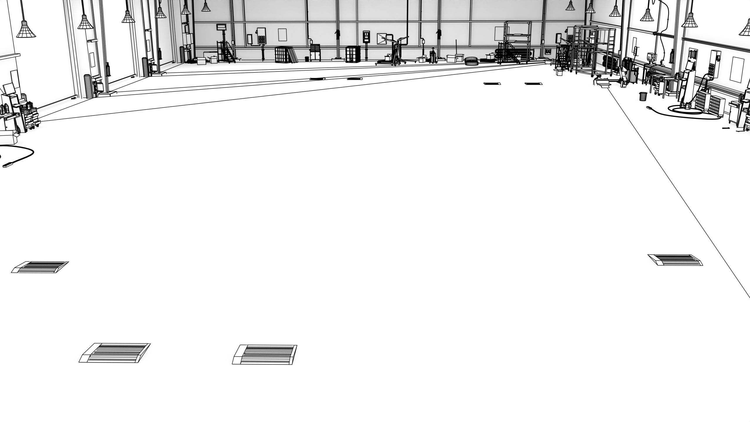 Truck Repair Workshop Interior 01 All PBR Unity UE Textures Low-poly 3D model_42