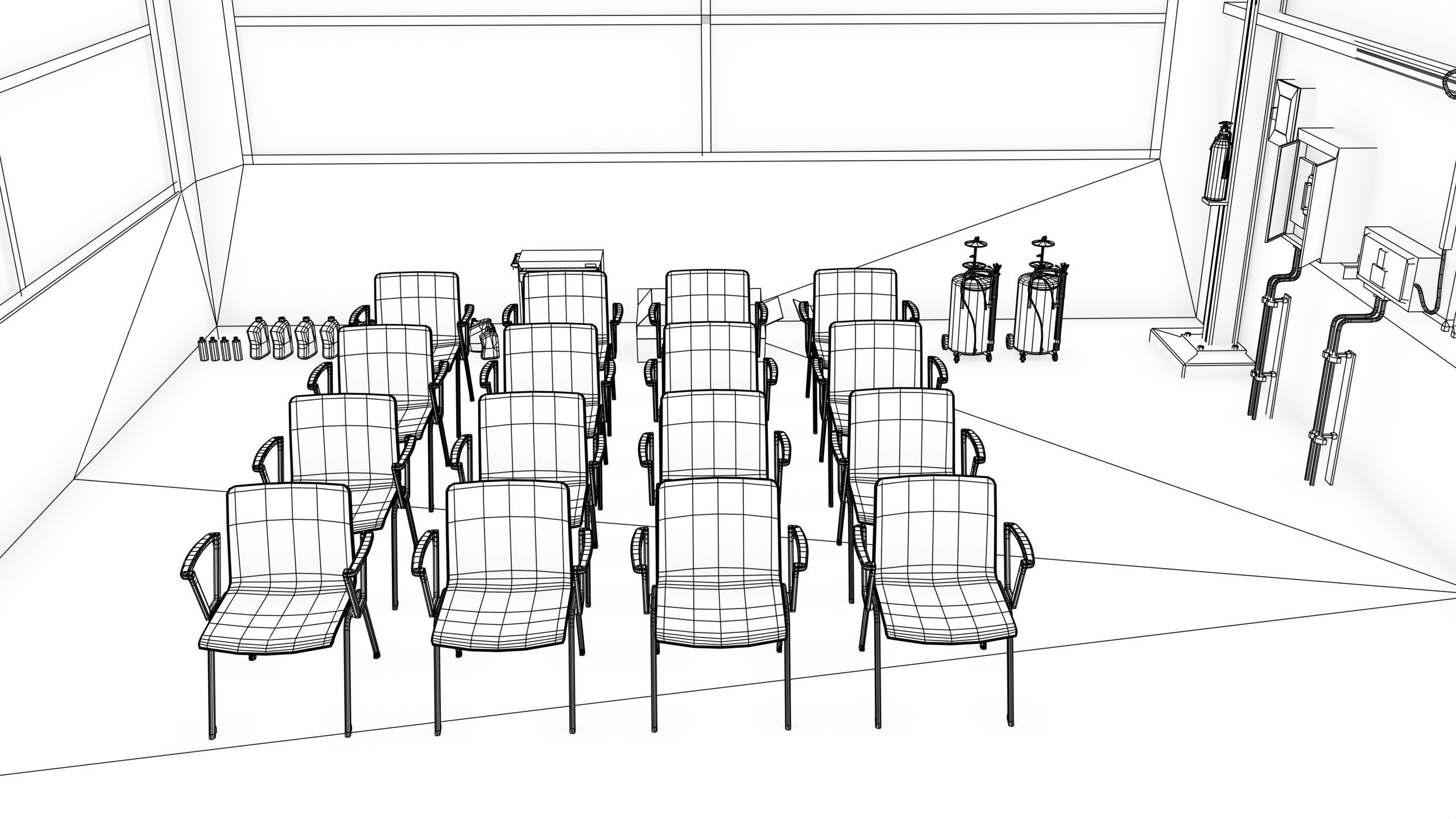 Truck Repair Workshop Interior 01 All PBR Unity UE Textures Low-poly 3D model_45