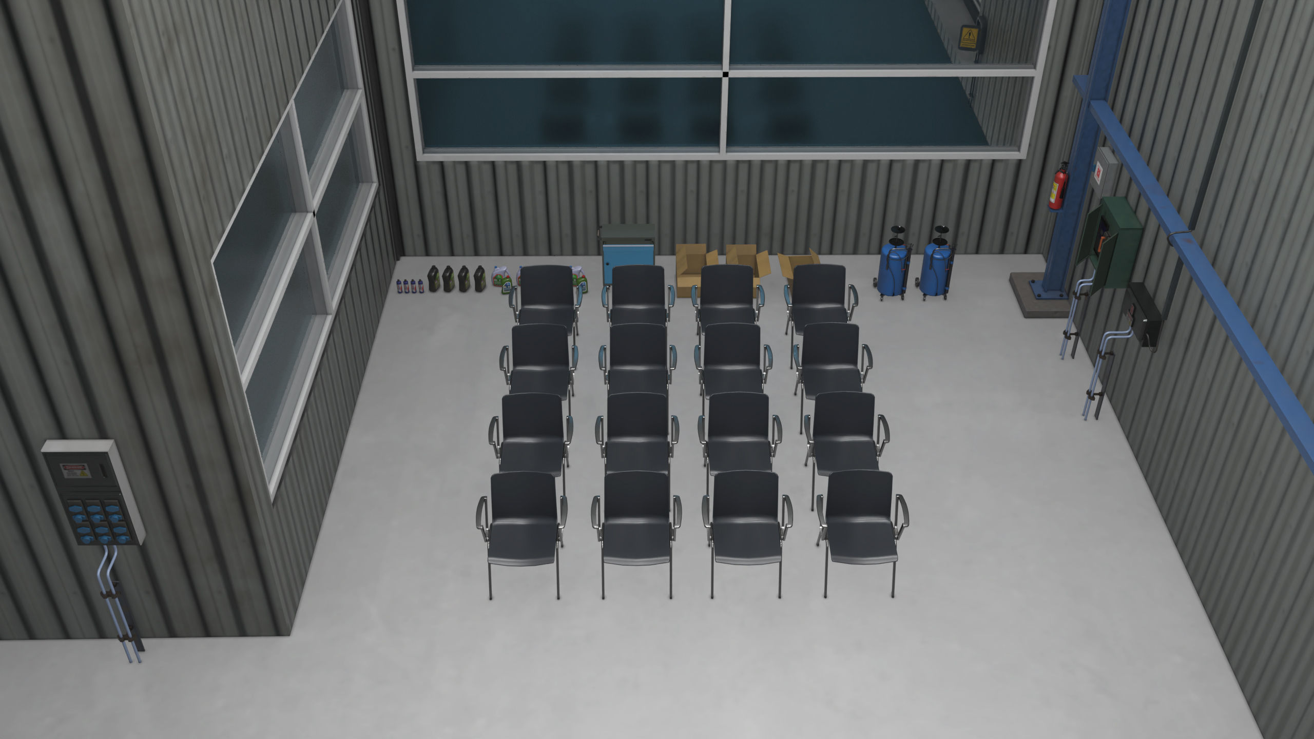 Truck Repair Workshop Interior 01 All PBR Unity UE Textures Low-poly 3D model_24