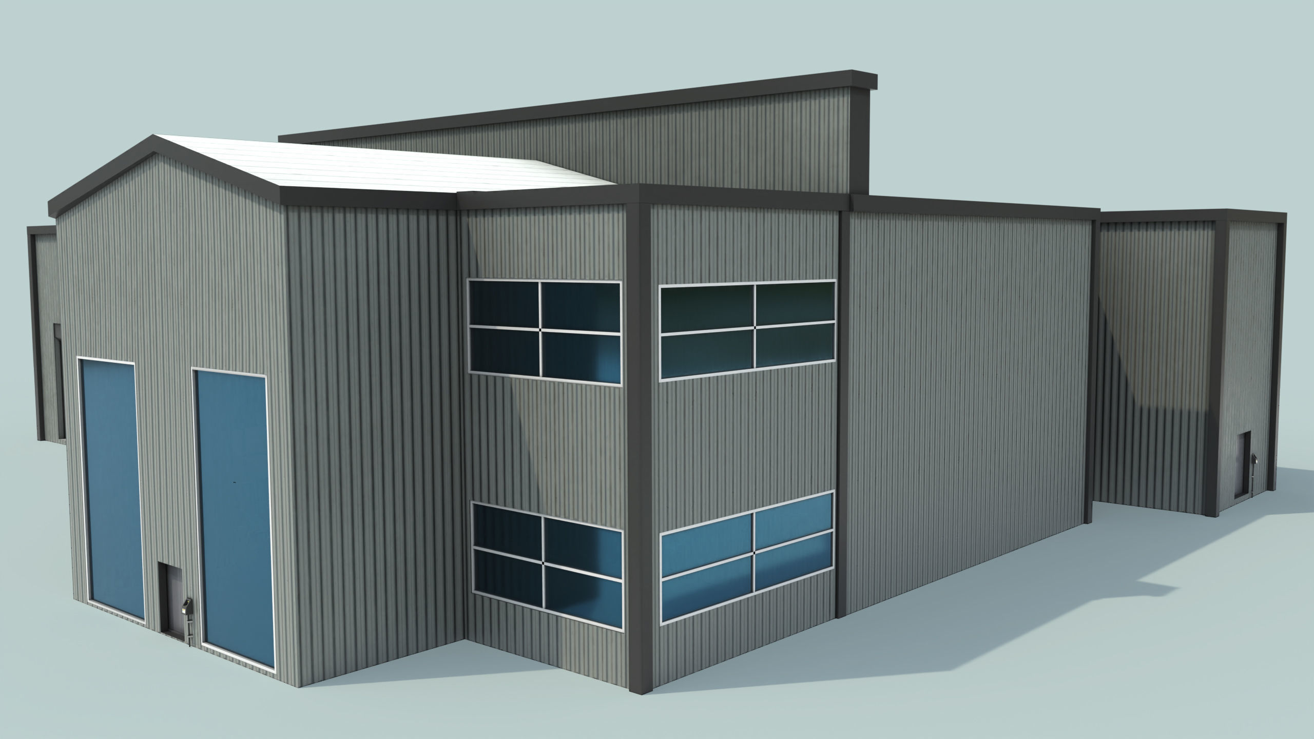 Truck Repair Workshop Interior 01 All PBR Unity UE Textures Low-poly 3D model_9