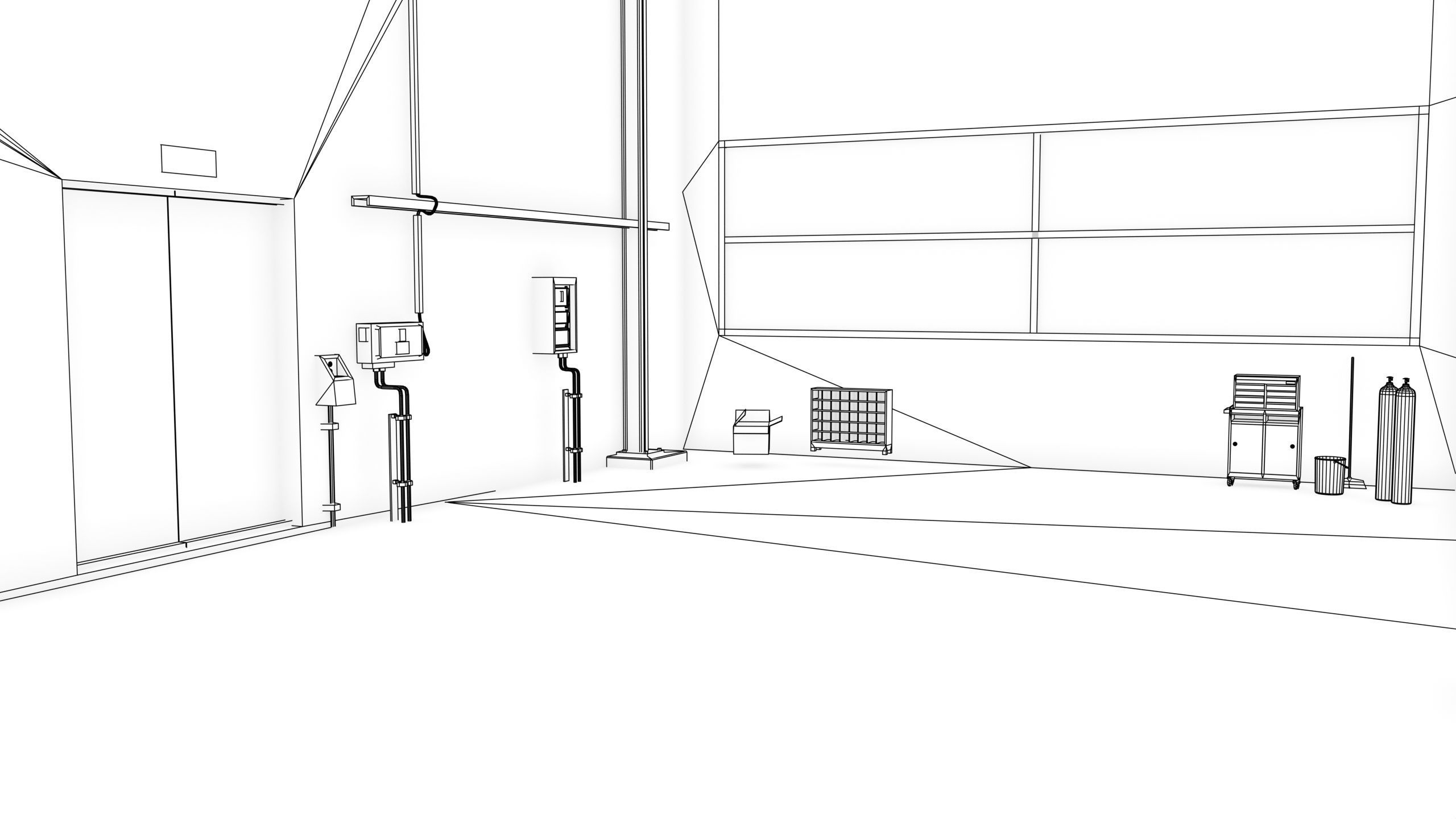 Truck Repair Workshop Interior 01 All PBR Unity UE Textures Low-poly 3D model_64