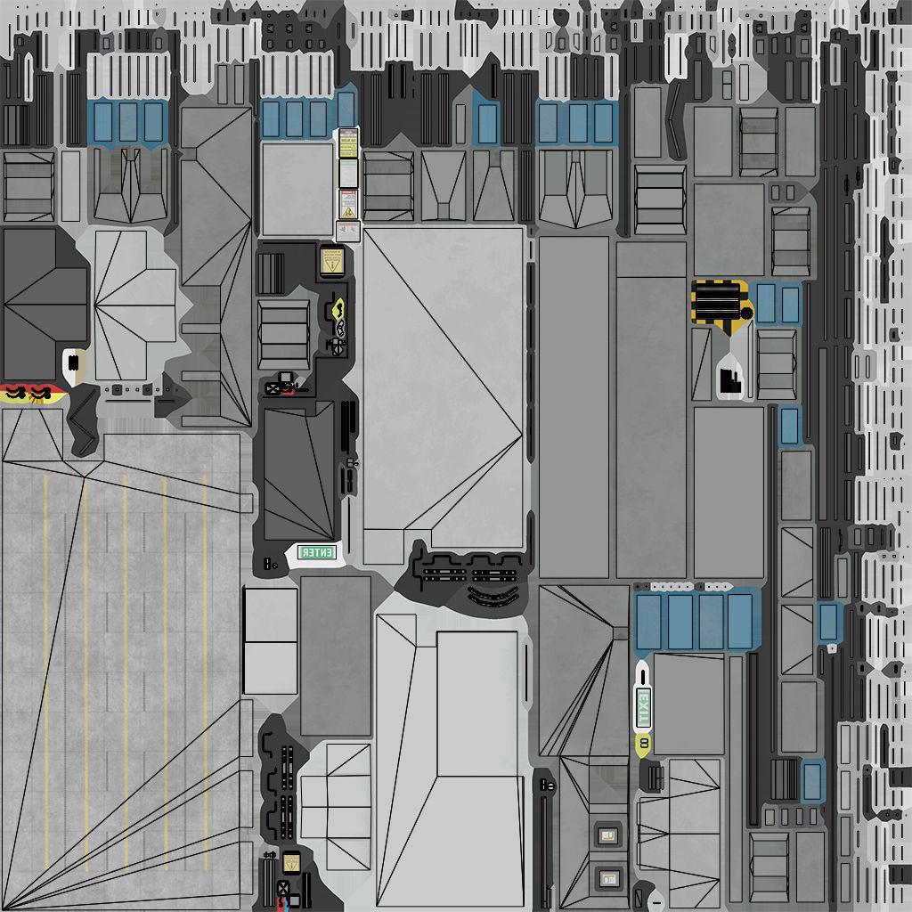 Truck Repair Workshop Interior 01 All PBR Unity UE Textures Low-poly 3D model_70