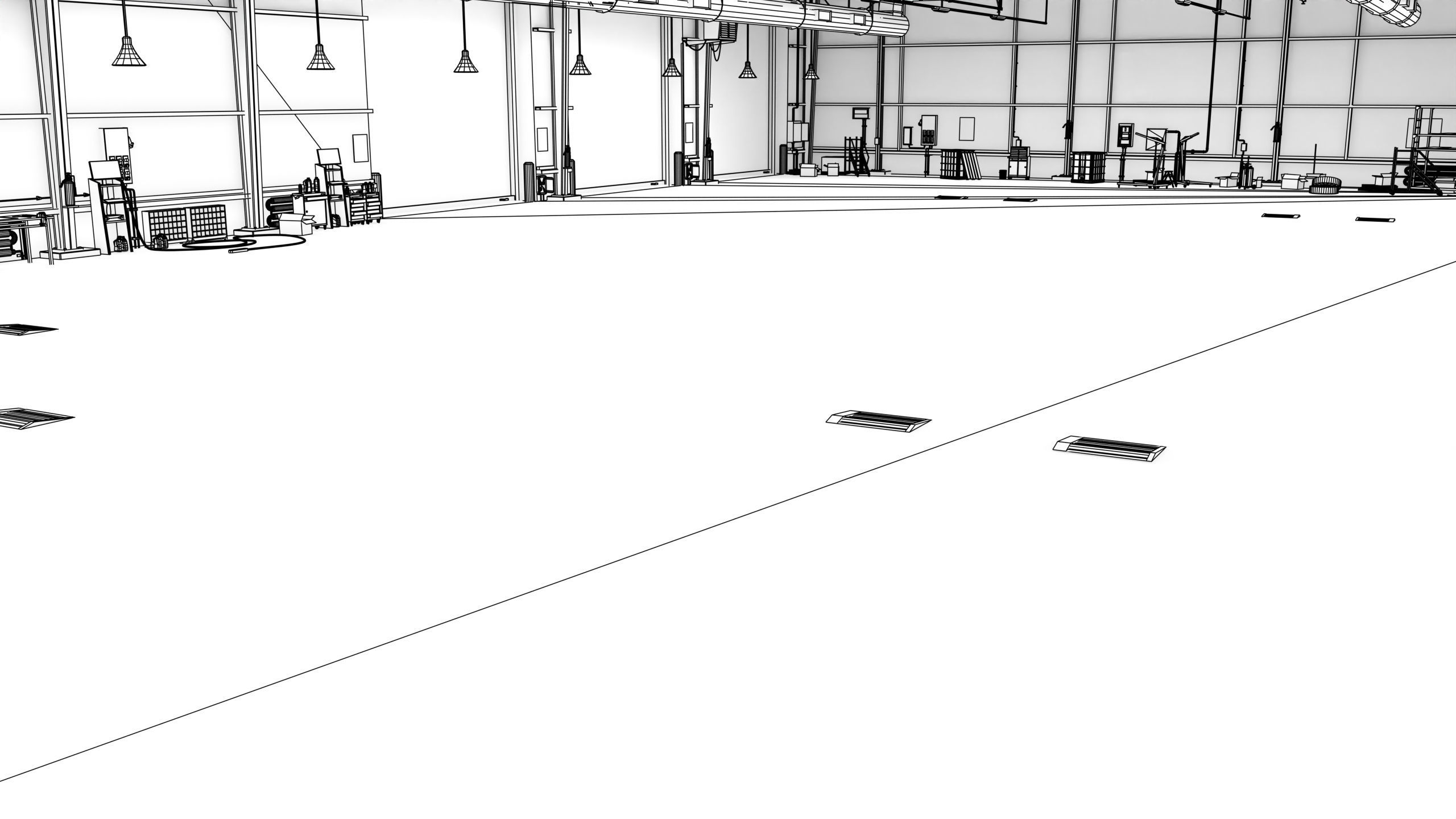 Truck Repair Workshop Interior 01 All PBR Unity UE Textures Low-poly 3D model_41