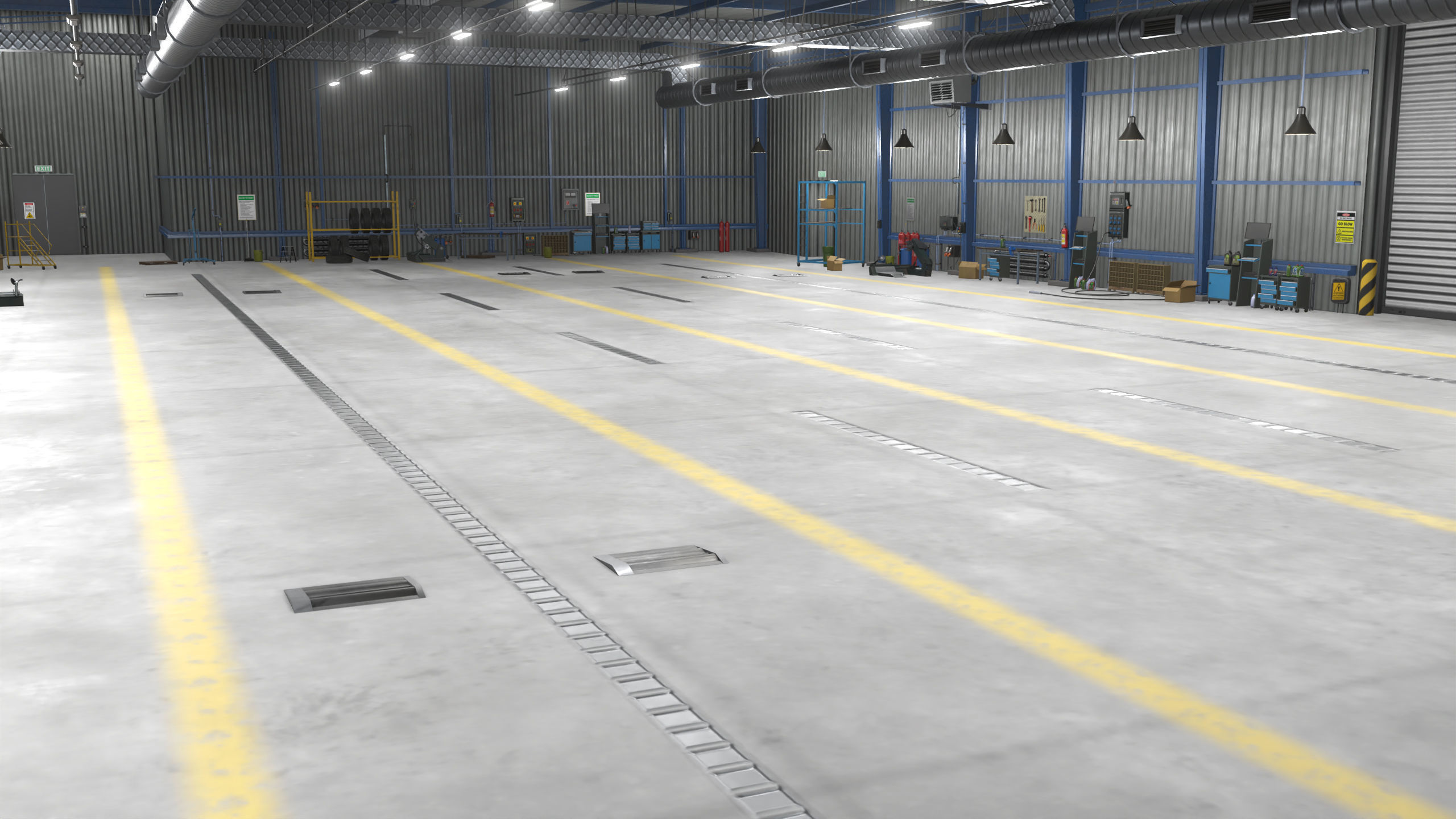 Truck Repair Workshop Interior 01 All PBR Unity UE Textures Low-poly 3D model_17