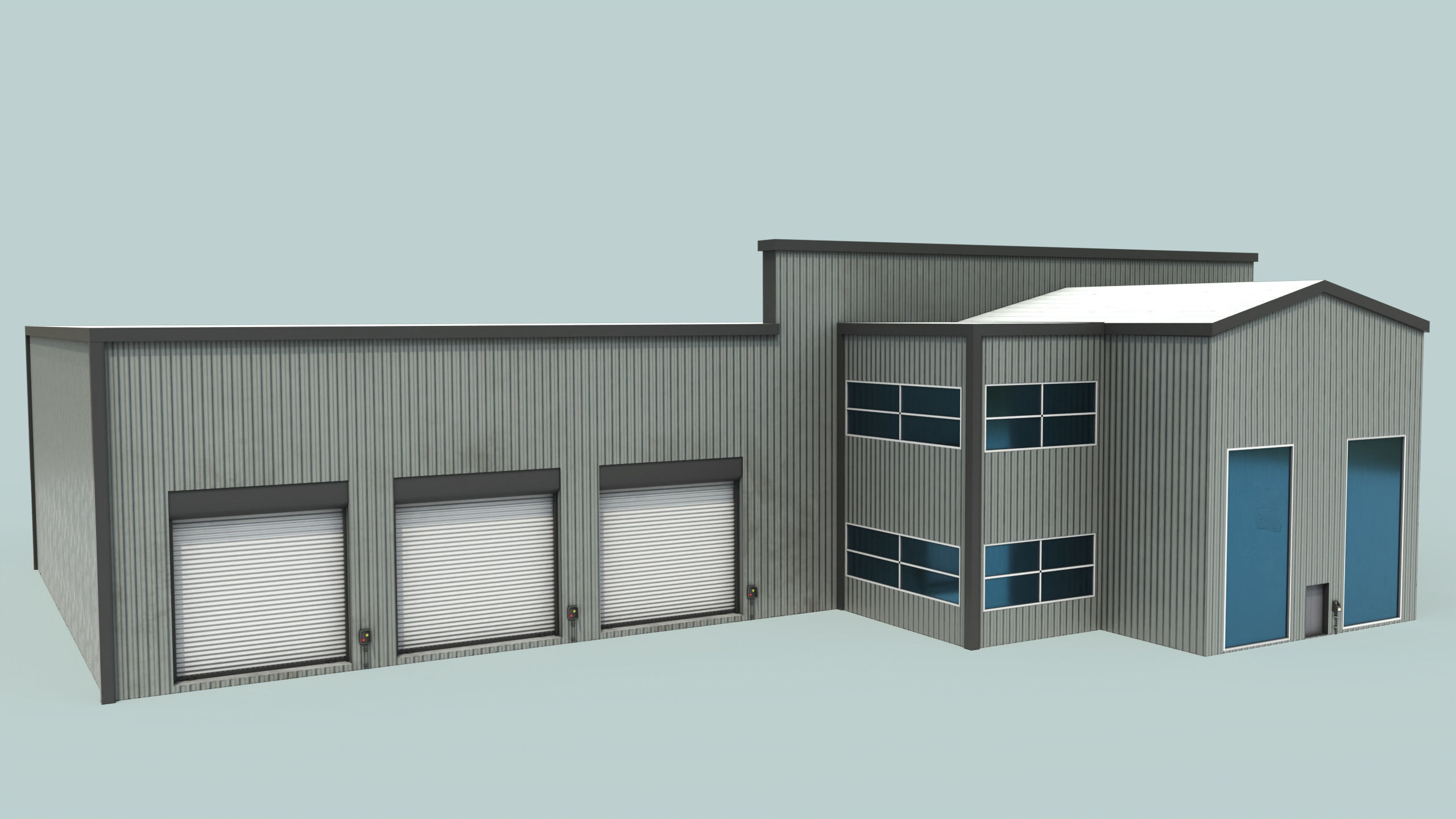 Truck Repair Workshop Interior 01 All PBR Unity UE Textures Low-poly 3D model_8