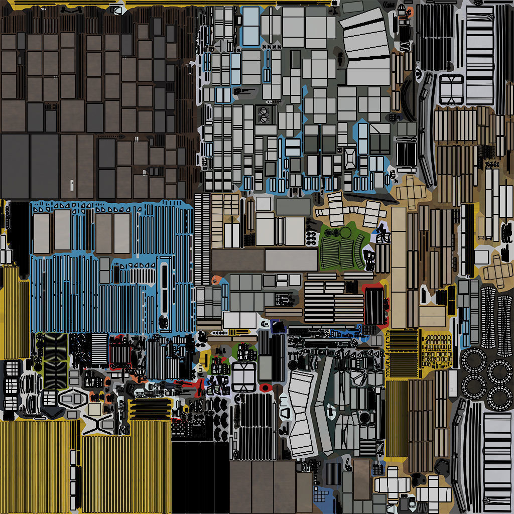 Truck Repair Workshop Interior 01 All PBR Unity UE Textures Low-poly 3D model_72