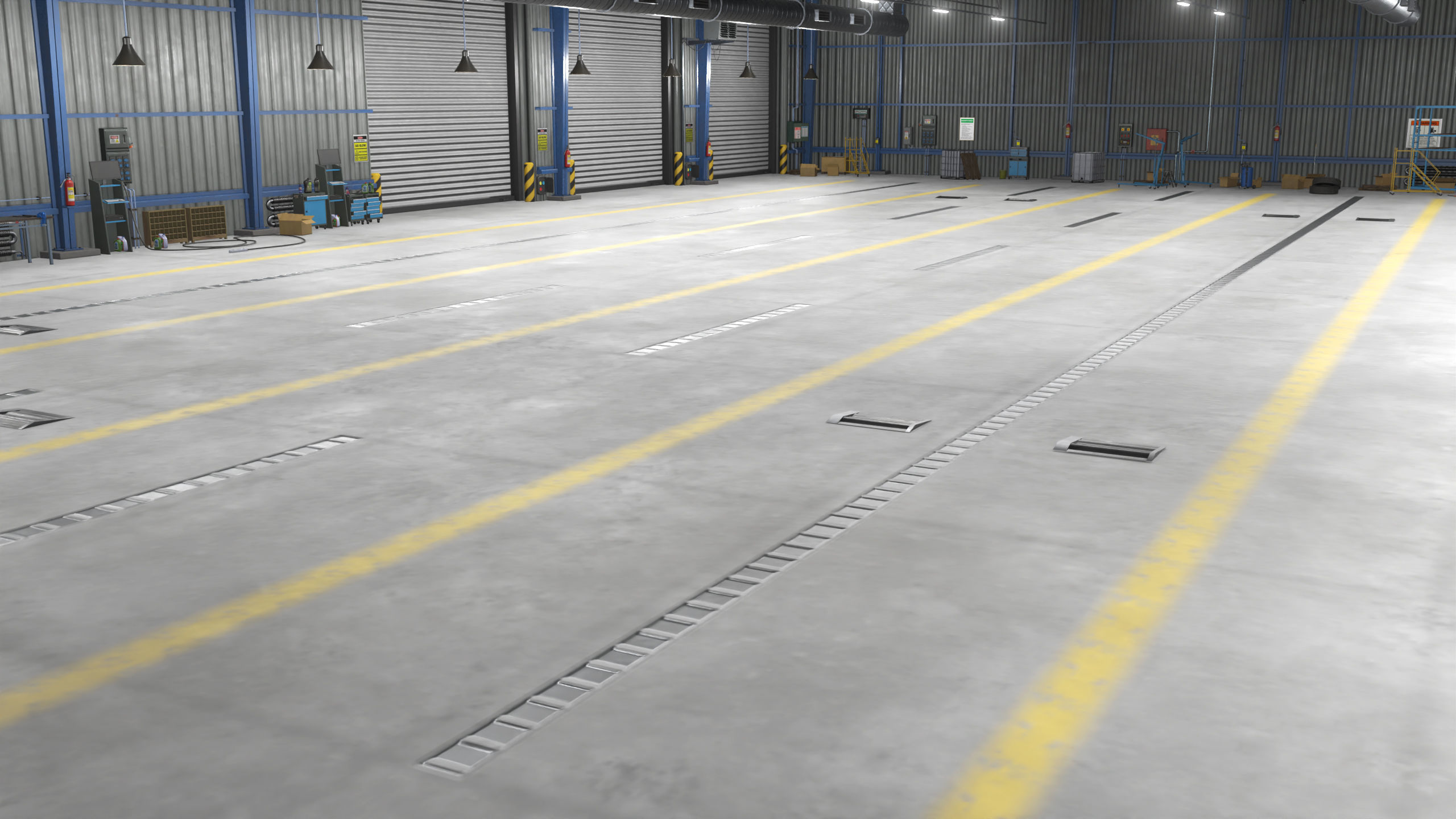 Truck Repair Workshop Interior 01 All PBR Unity UE Textures Low-poly 3D model_14