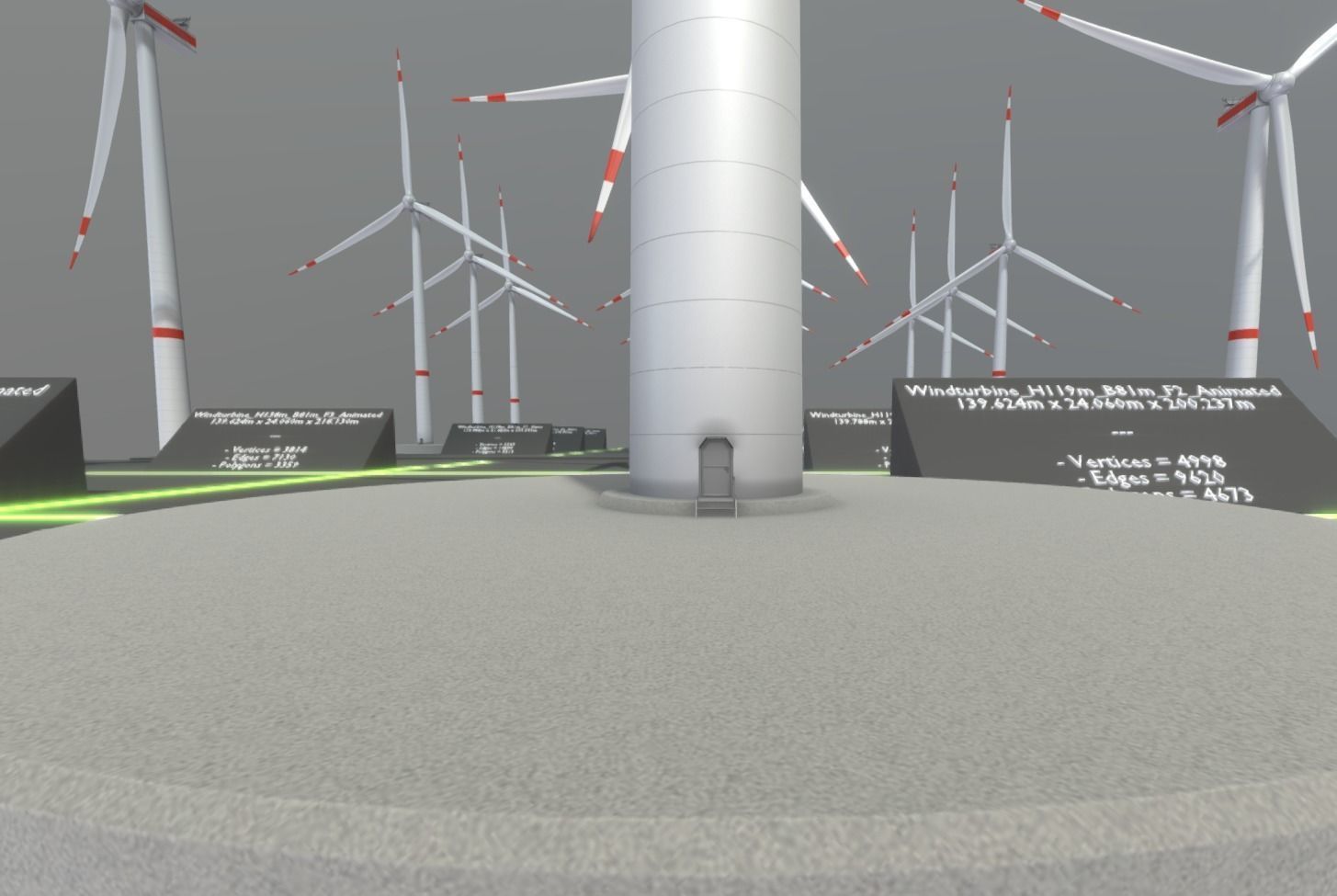 Windturbines Large Package 3D Model Collection_60