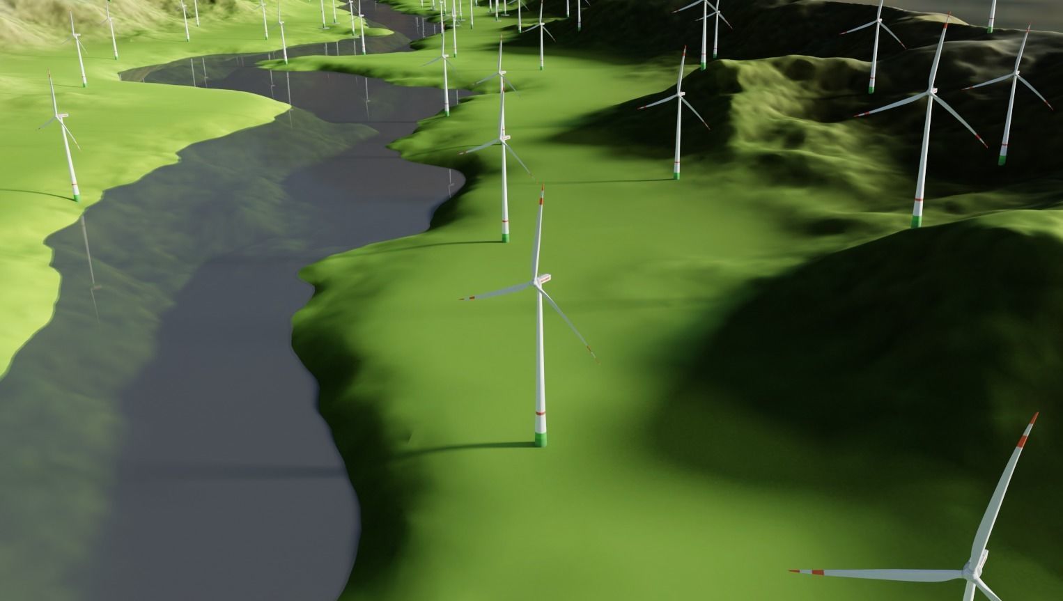 Windturbines Large Package 3D Model Collection_87