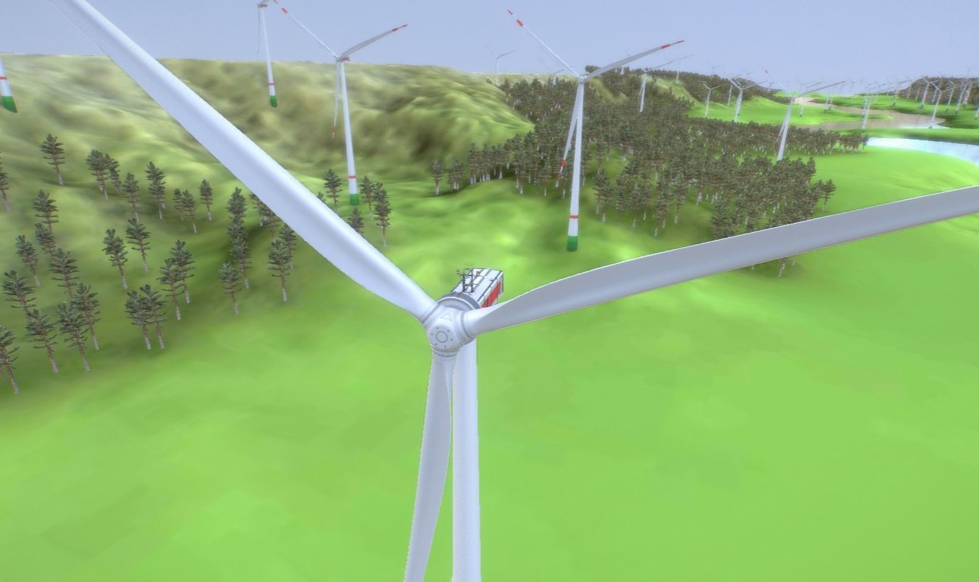 Windturbines Large Package 3D Model Collection_97