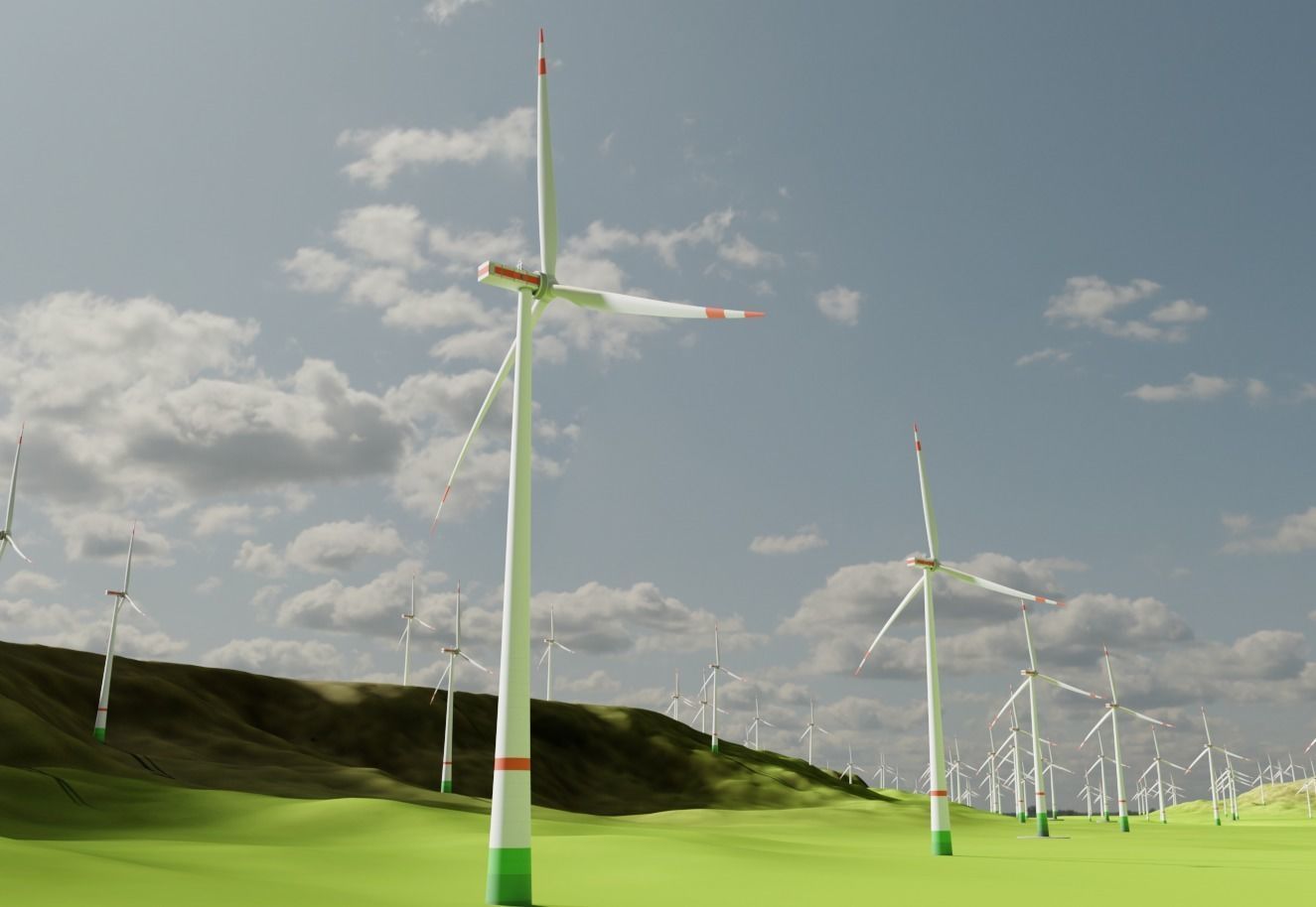 Windturbines Large Package 3D Model Collection_84