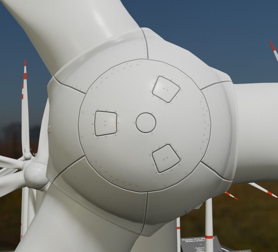 Windturbines Large Package 3D Model Collection_48