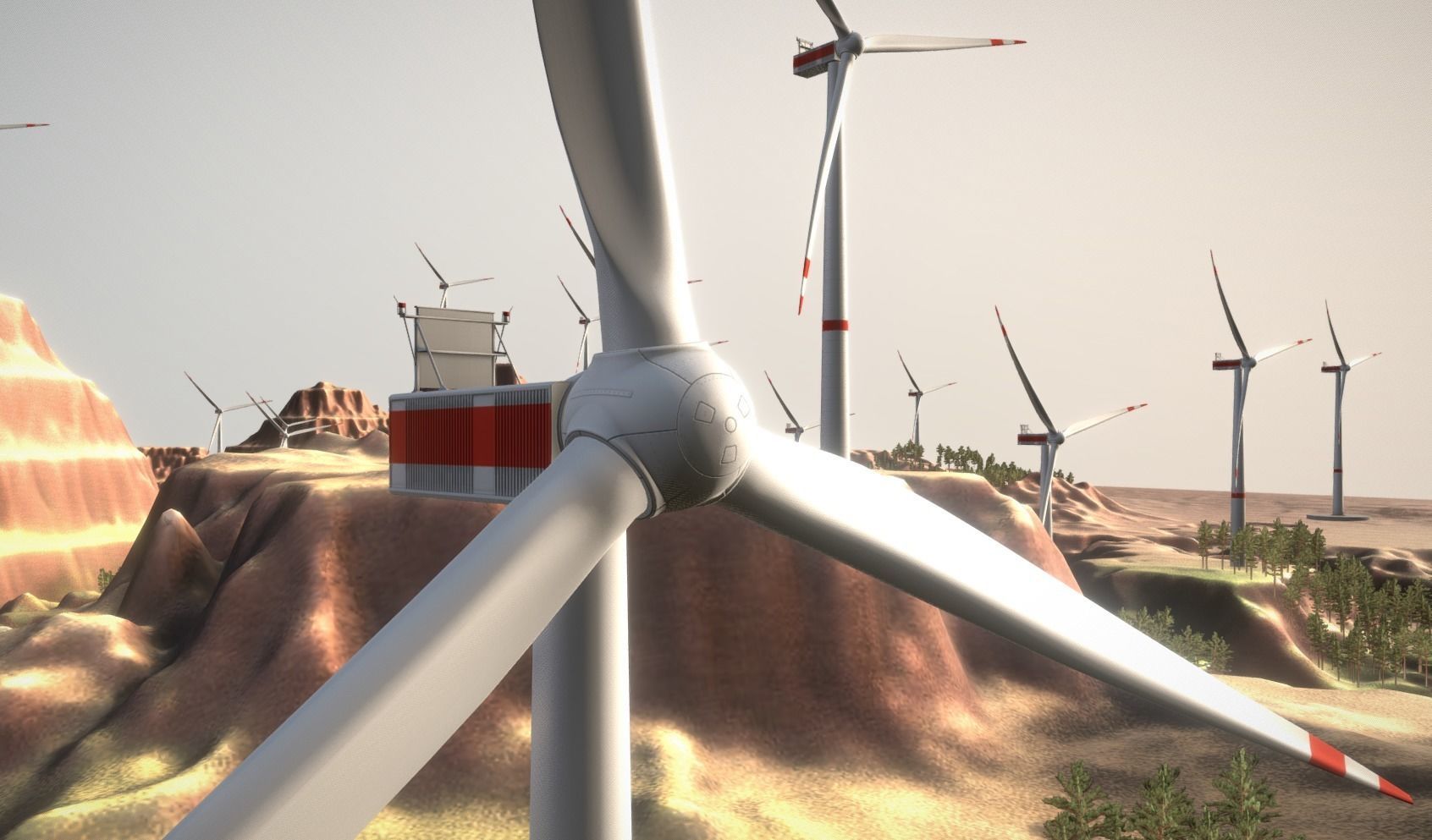Windturbines Large Package 3D Model Collection_75