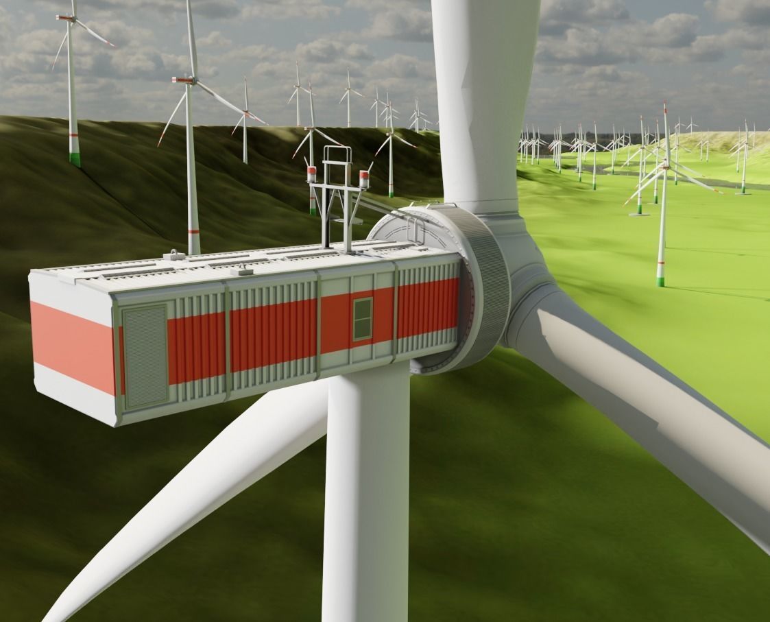 Windturbines Large Package 3D Model Collection_86
