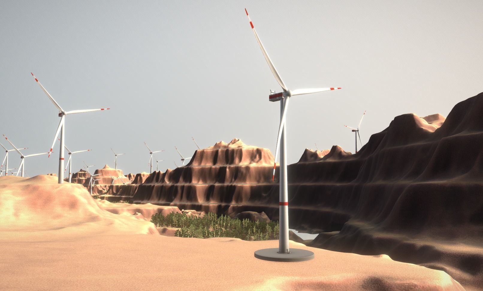 Windturbines Large Package 3D Model Collection_68